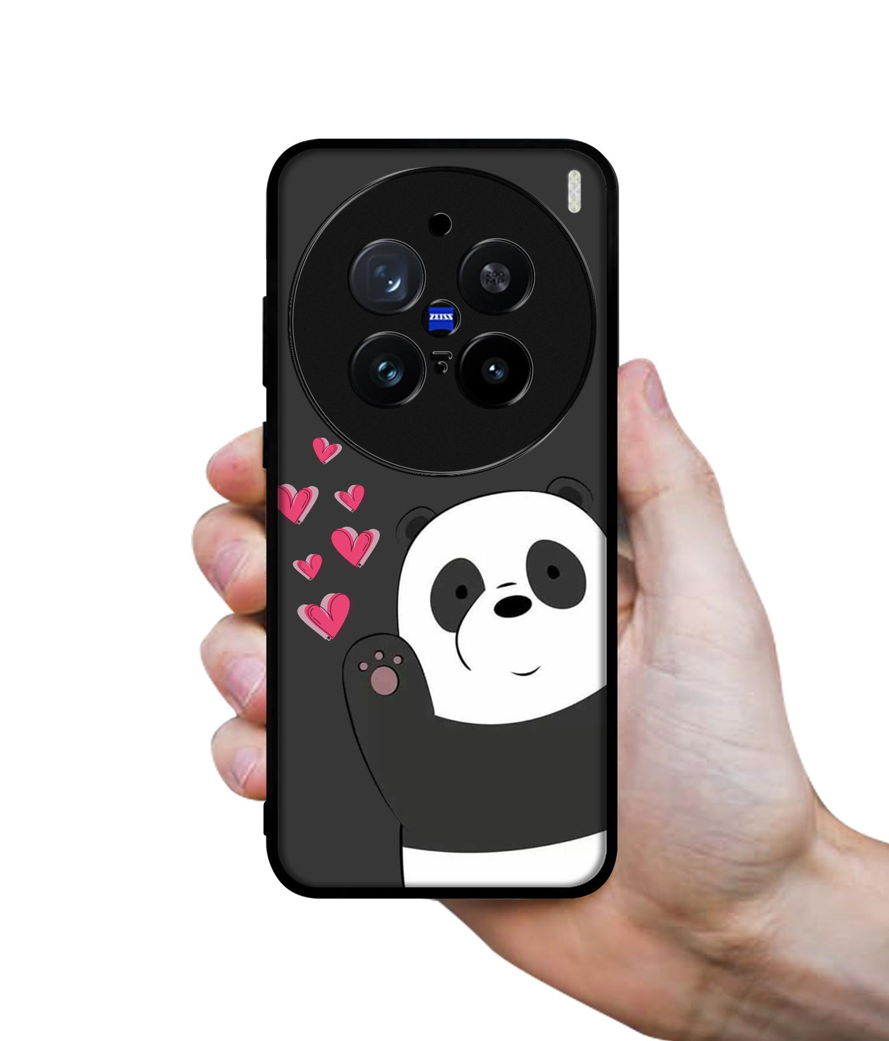 Love Panda Design Designer 2D Printed Back Case Cover for Vivo X200 Pro 5G