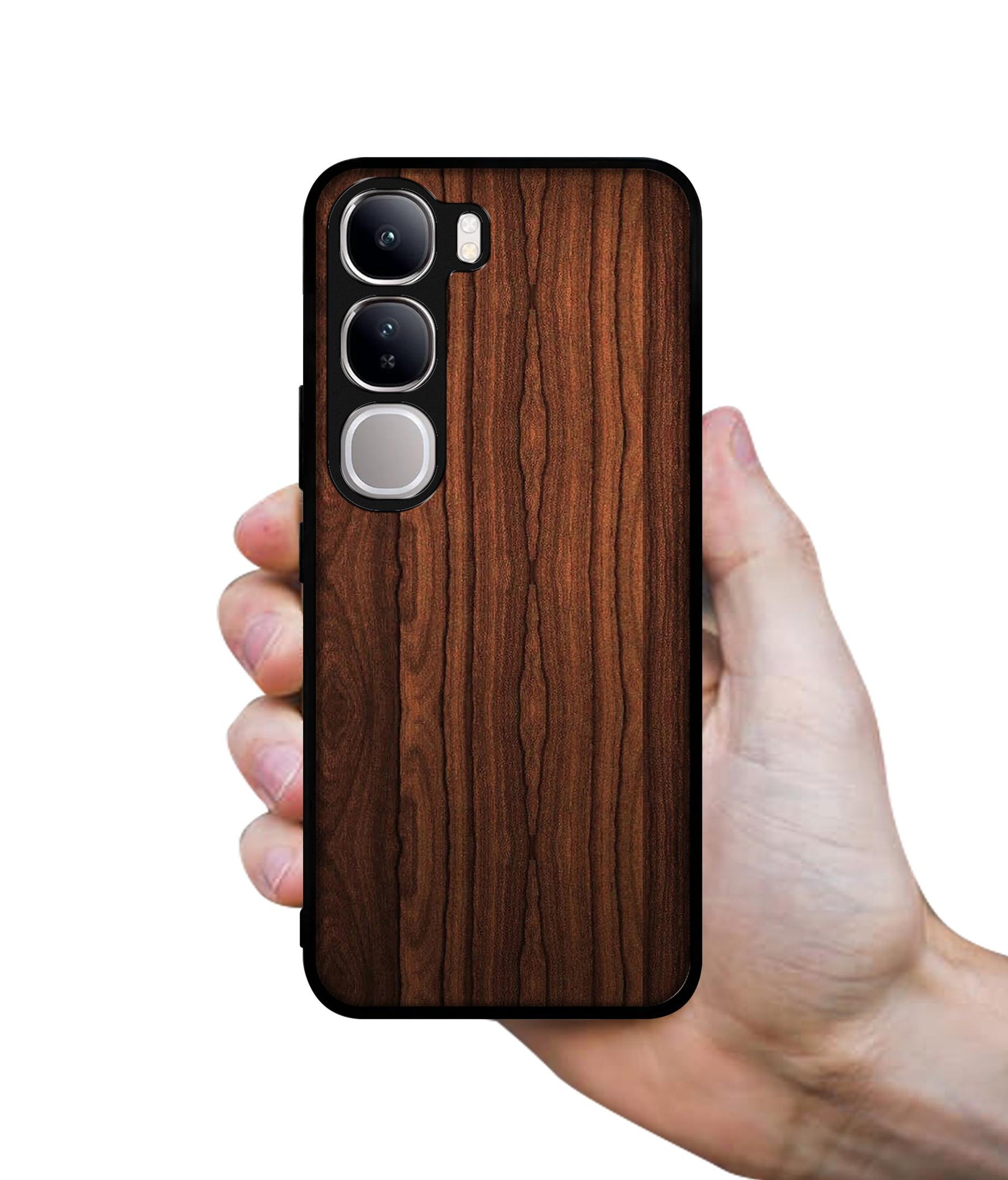 Brown Wooden Texture Design Designer 2D Printed Back Case Cover for Vivo Y300 5G / V40 Lite 5G