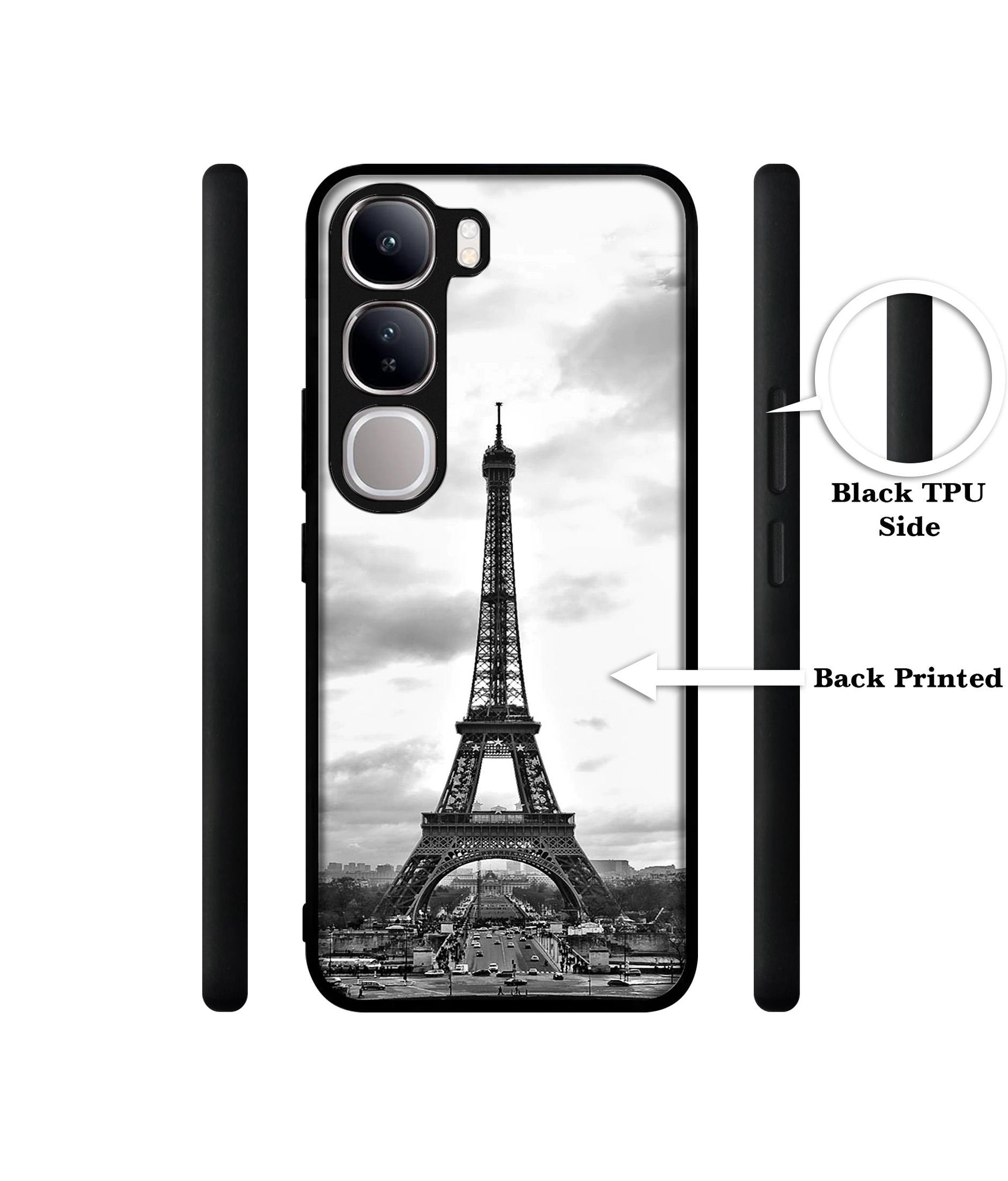 Eiffel Tower Design Designer 2D Printed Back Case Cover for Vivo Y300 5G / V40 Lite 5G