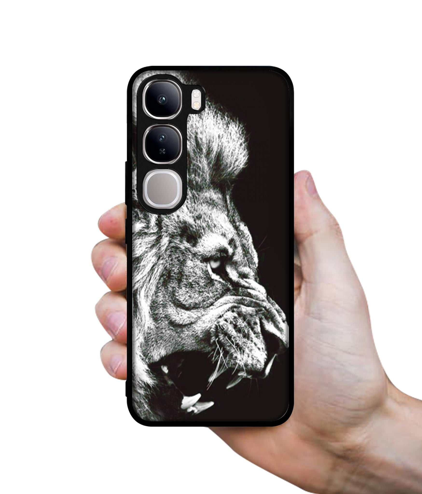 Angry Lion Design Designer 2D Printed Back Case Cover for Vivo Y300 5G / V40 Lite 5G