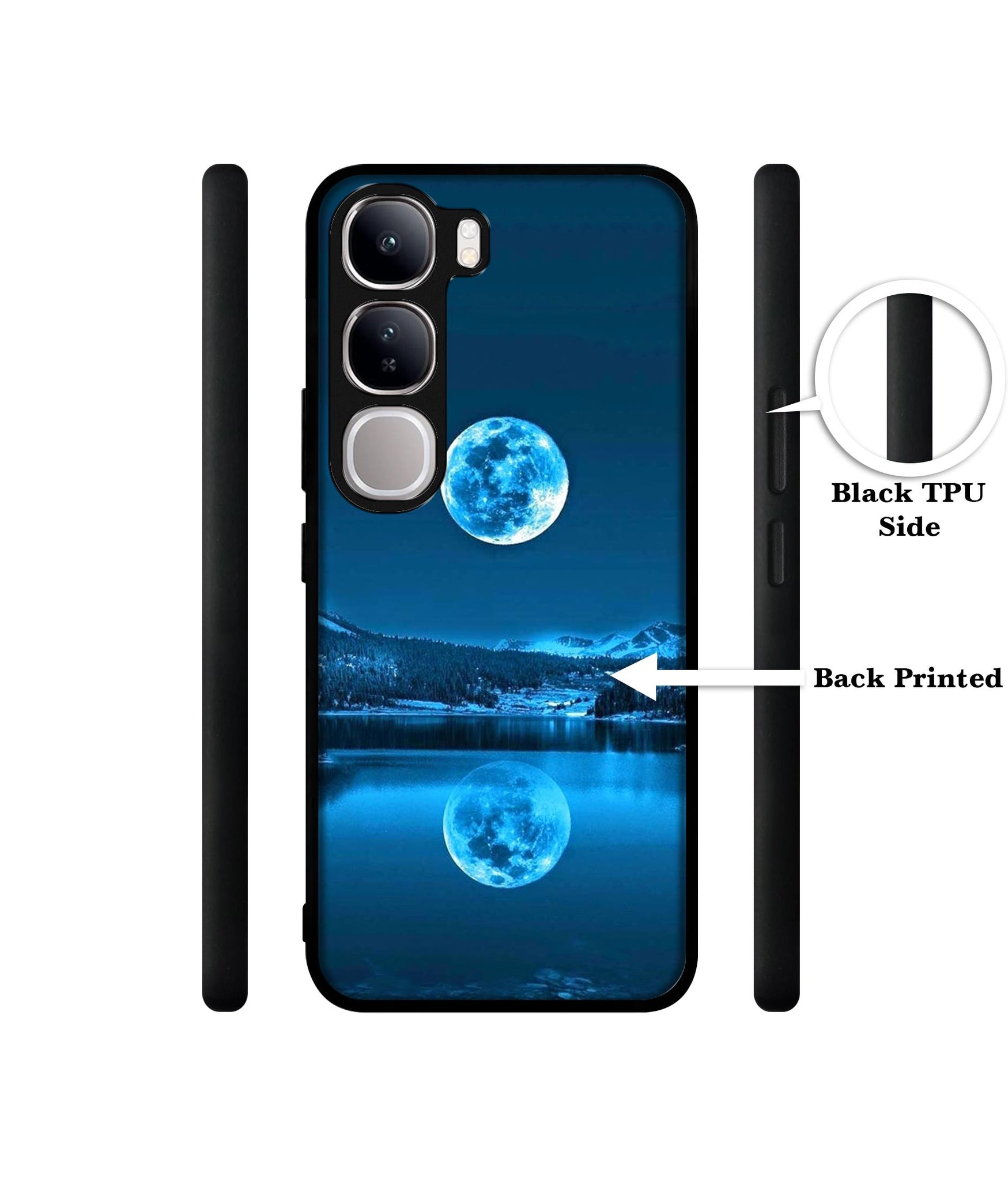Awesome Moon Design Designer 2D Printed Back Case Cover for Vivo Y300 5G / V40 Lite 5G