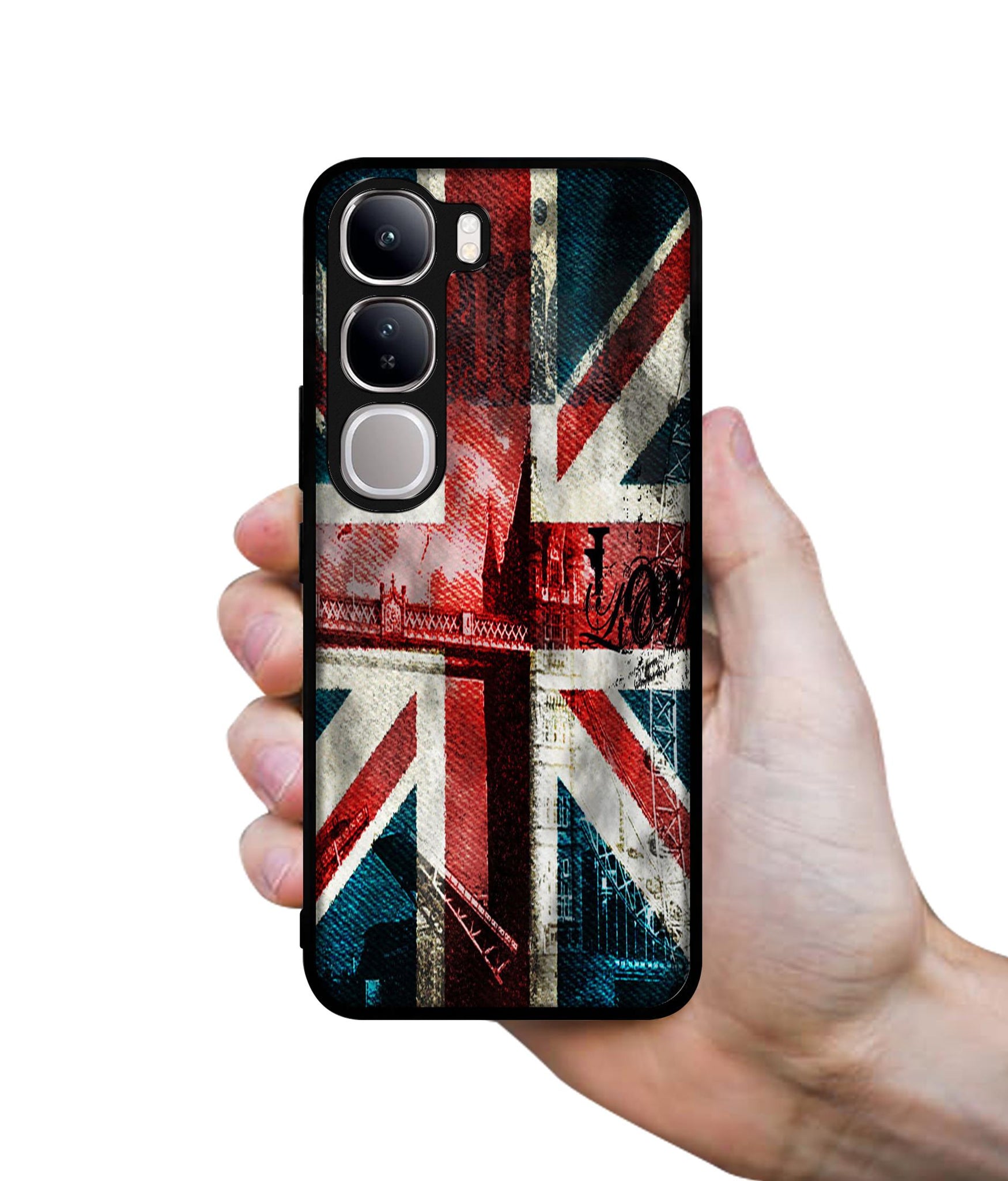 London Flag wallpaper Design Designer 2D Printed Back Case Cover for Vivo Y300 5G / V40 Lite 5G