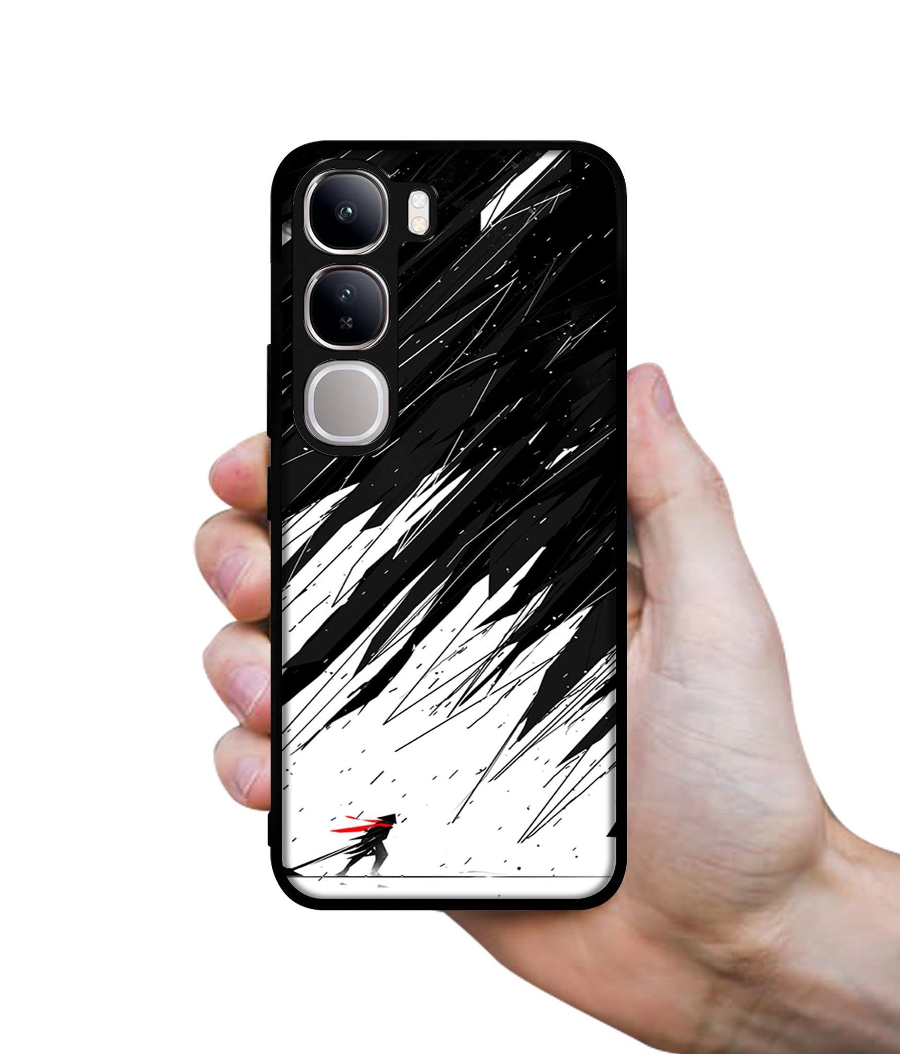 Geometric Strom Design Designer 2D Printed Back Case Cover for Vivo Y300 5G / V40 Lite 5G