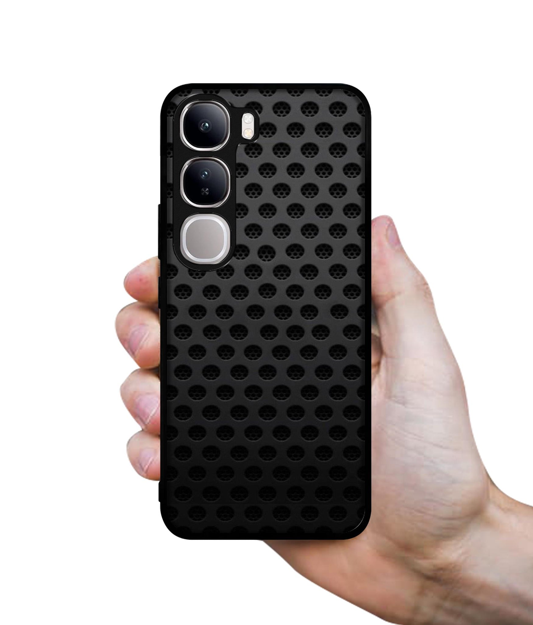 Black Circle Design Designer 2D Printed Back Case Cover for Vivo Y300 5G / V40 Lite 5G