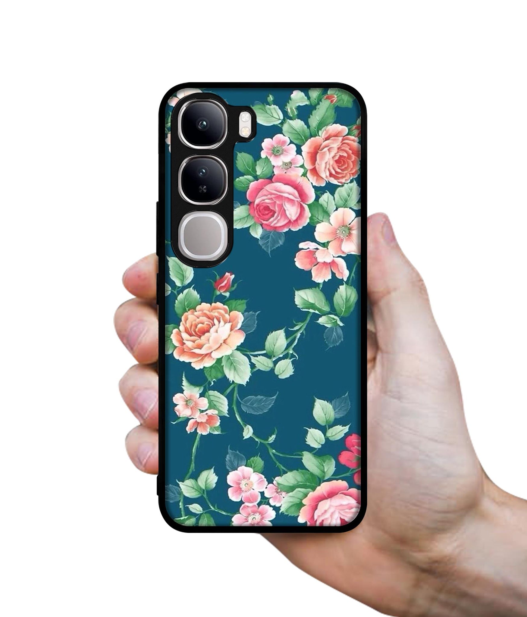 Vintage Floral Design Designer 2D Printed Back Case Cover for Vivo Y300 5G / V40 Lite 5G
