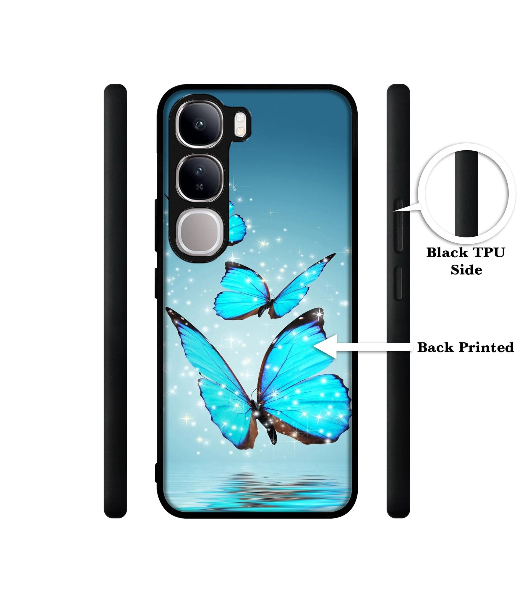 Flying Butterflies Design Designer 2D Printed Back Case Cover for Vivo Y300 5G / V40 Lite 5G