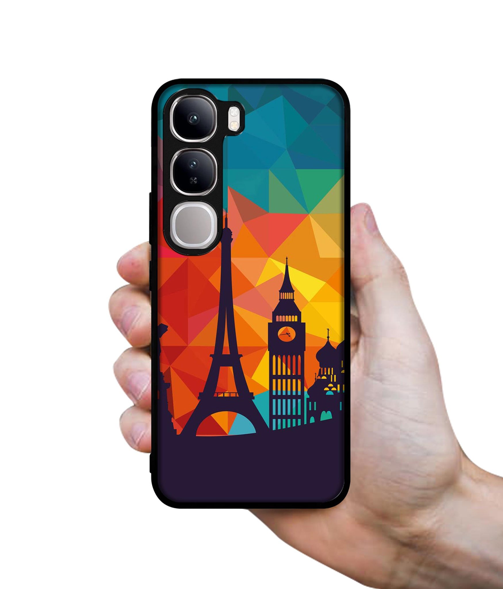 Colored Paris Design Designer 2D Printed Back Case Cover for Vivo Y300 5G / V40 Lite 5G