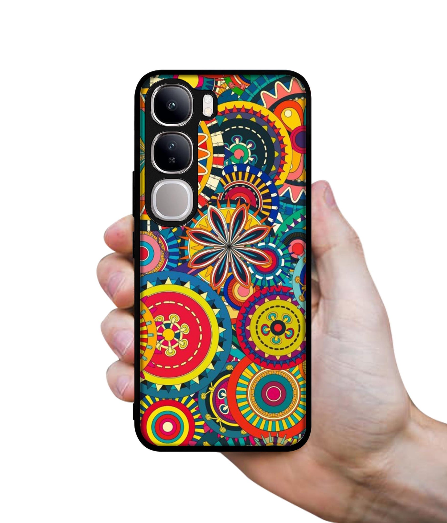 Ring Pattern Print Design Designer 2D Printed Back Case Cover for Vivo Y300 5G / V40 Lite 5G