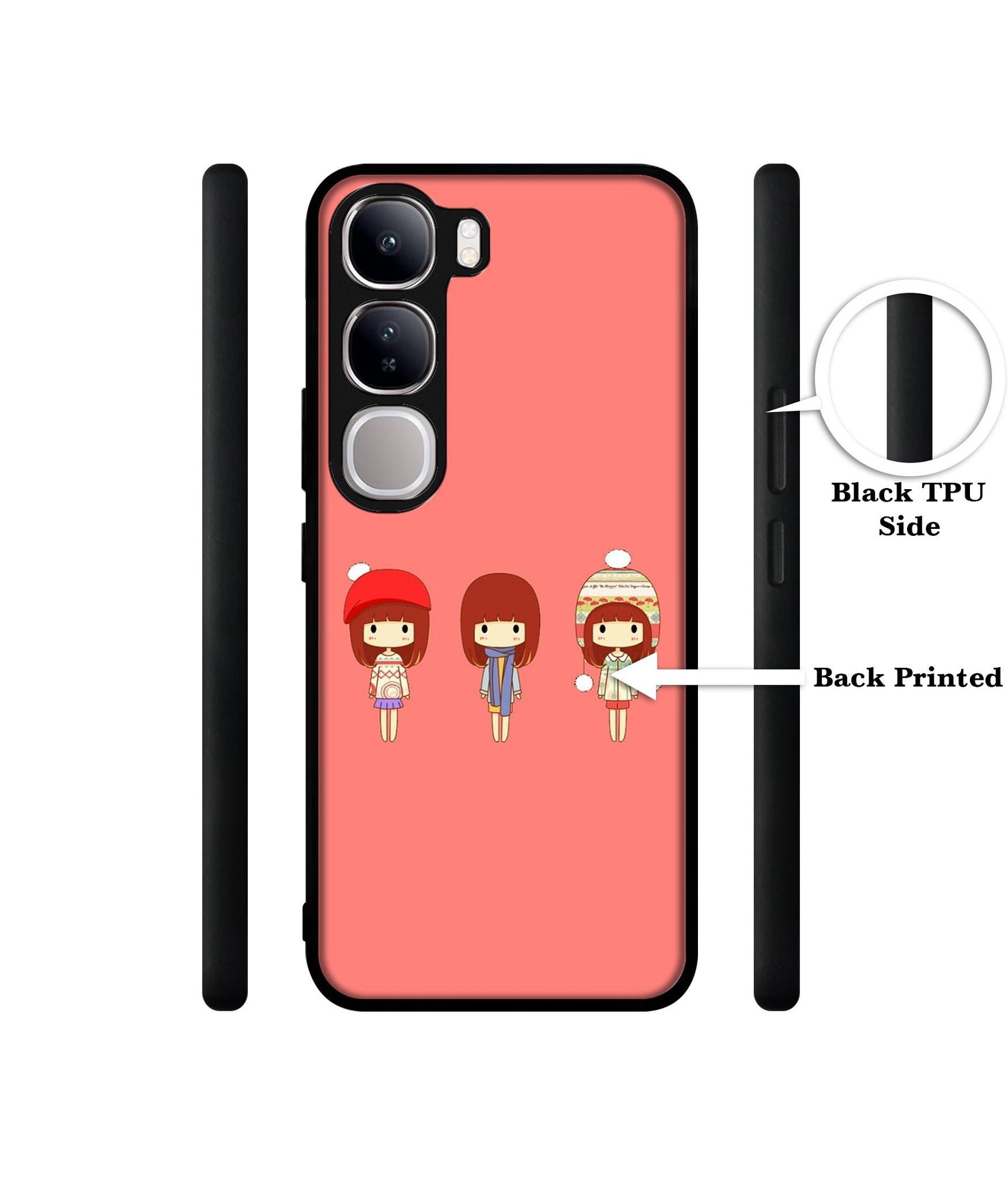 Cute Girls Design Designer 2D Printed Back Case Cover for Vivo Y300 5G / V40 Lite 5G