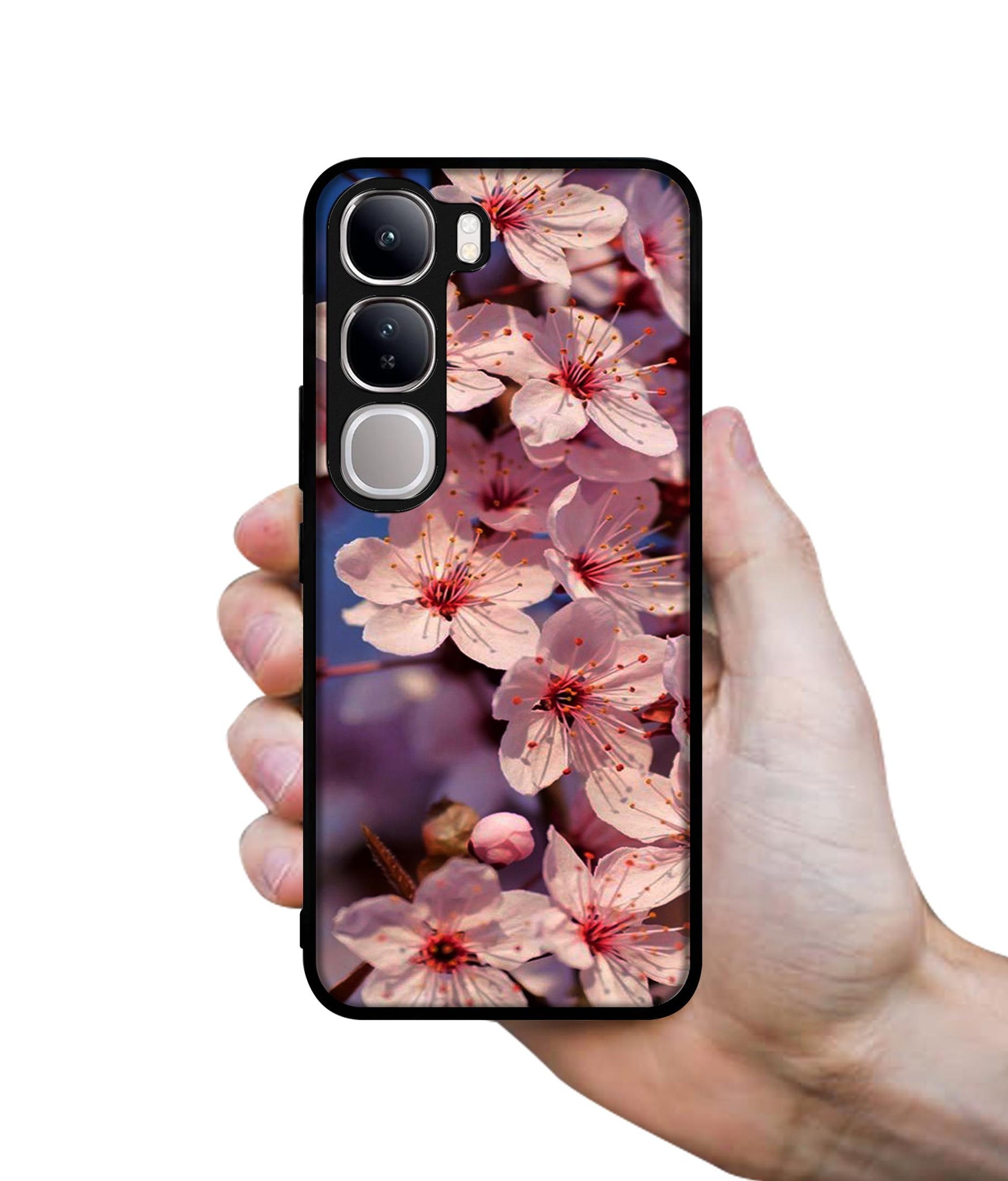 Pink Flowers Pattern Design Designer 2D Printed Back Case Cover for Vivo Y300 5G / V40 Lite 5G