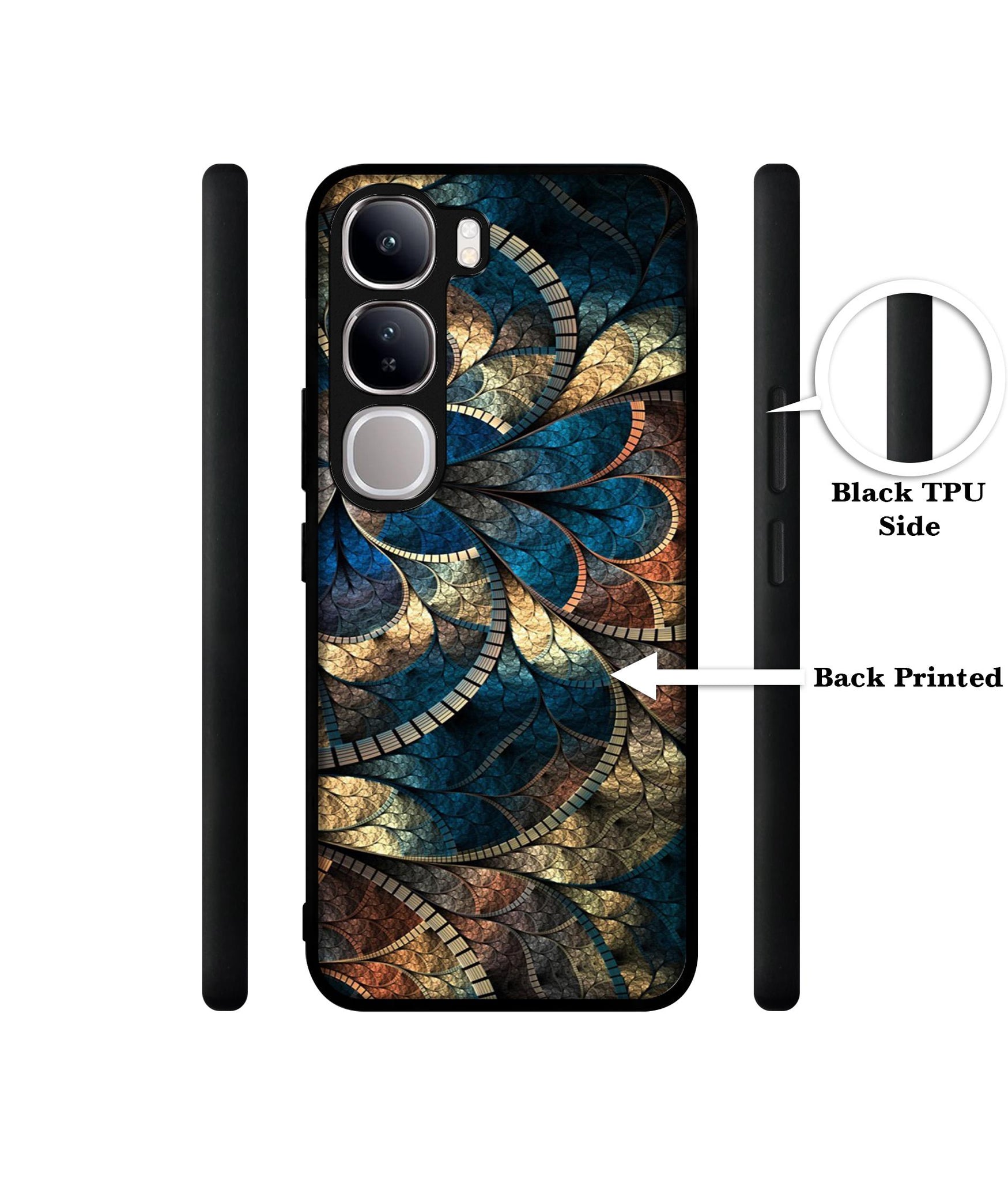 Fractional Pattern Design Designer 2D Printed Back Case Cover for Vivo Y300 5G / V40 Lite 5G