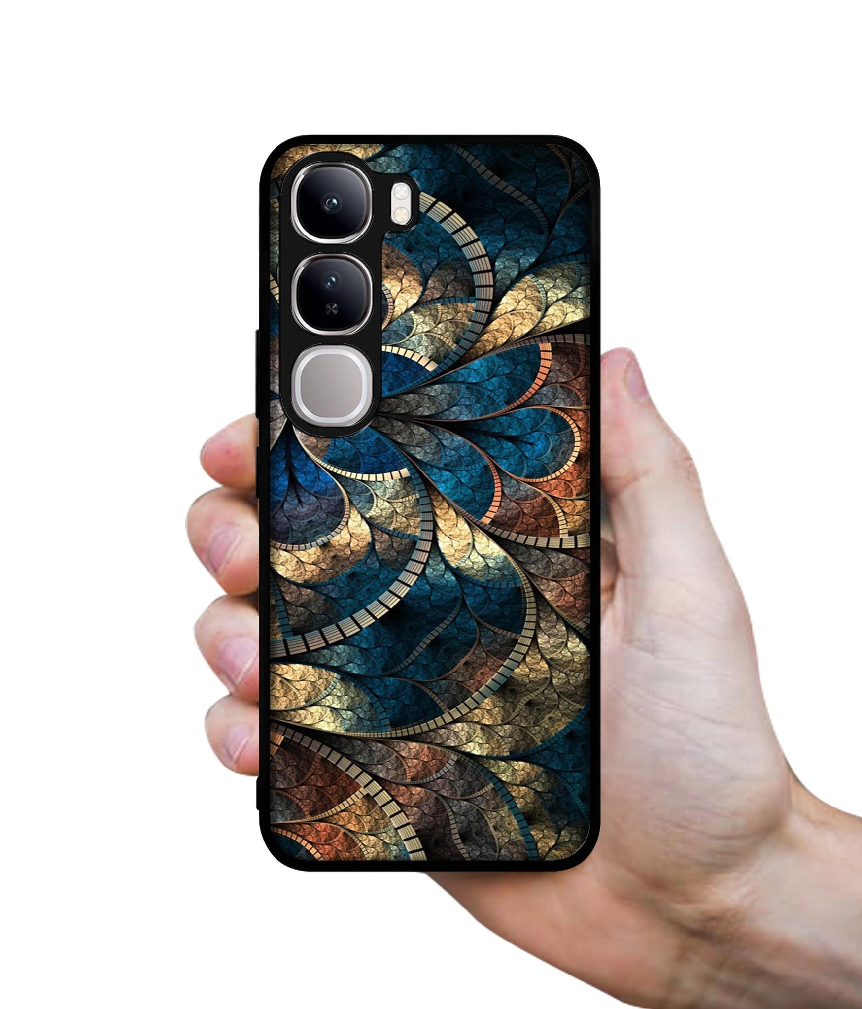 Fractional Pattern Design Designer 2D Printed Back Case Cover for Vivo Y300 5G / V40 Lite 5G