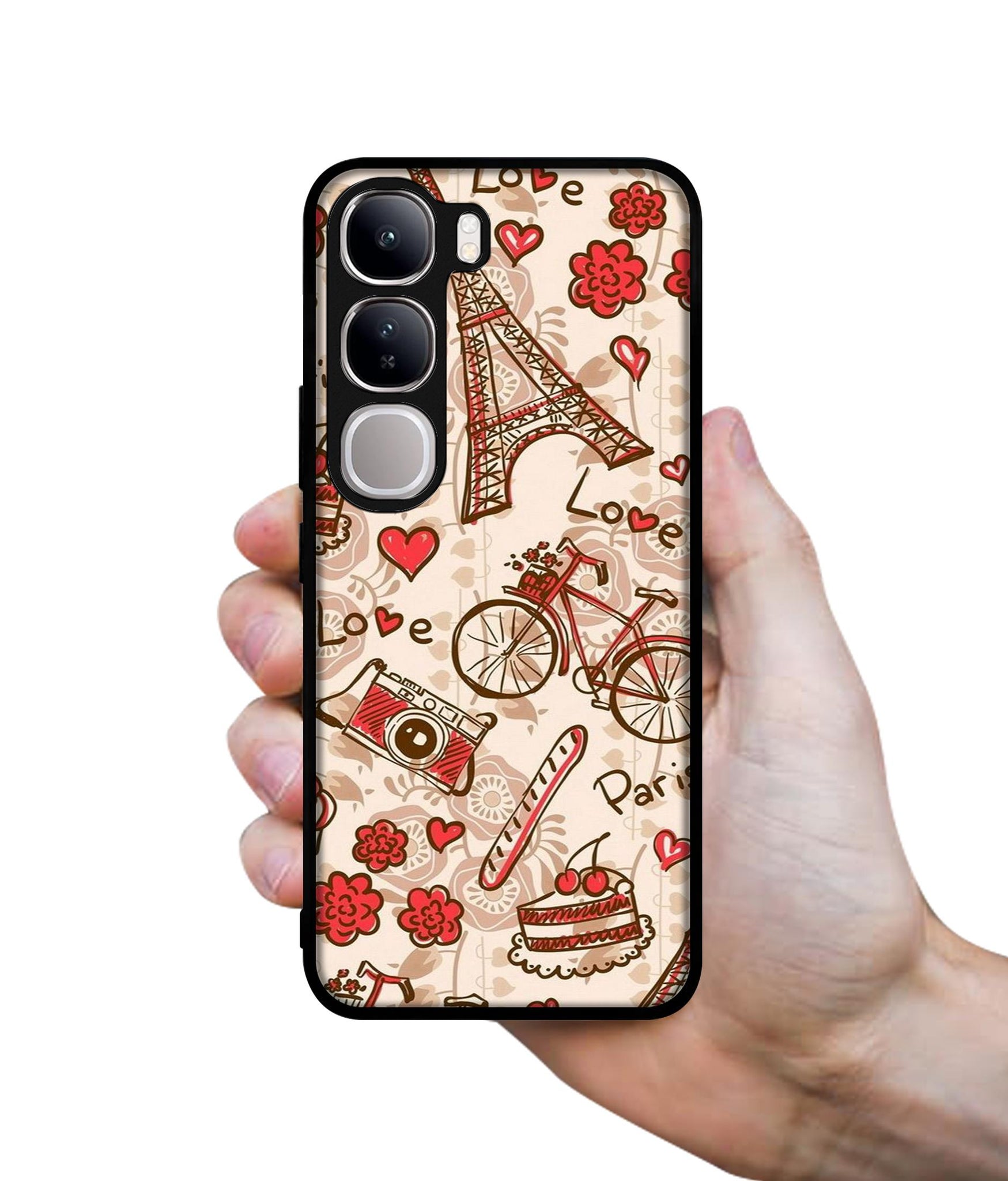 Vintage Paris Design Designer 2D Printed Back Case Cover for Vivo Y300 5G / V40 Lite 5G