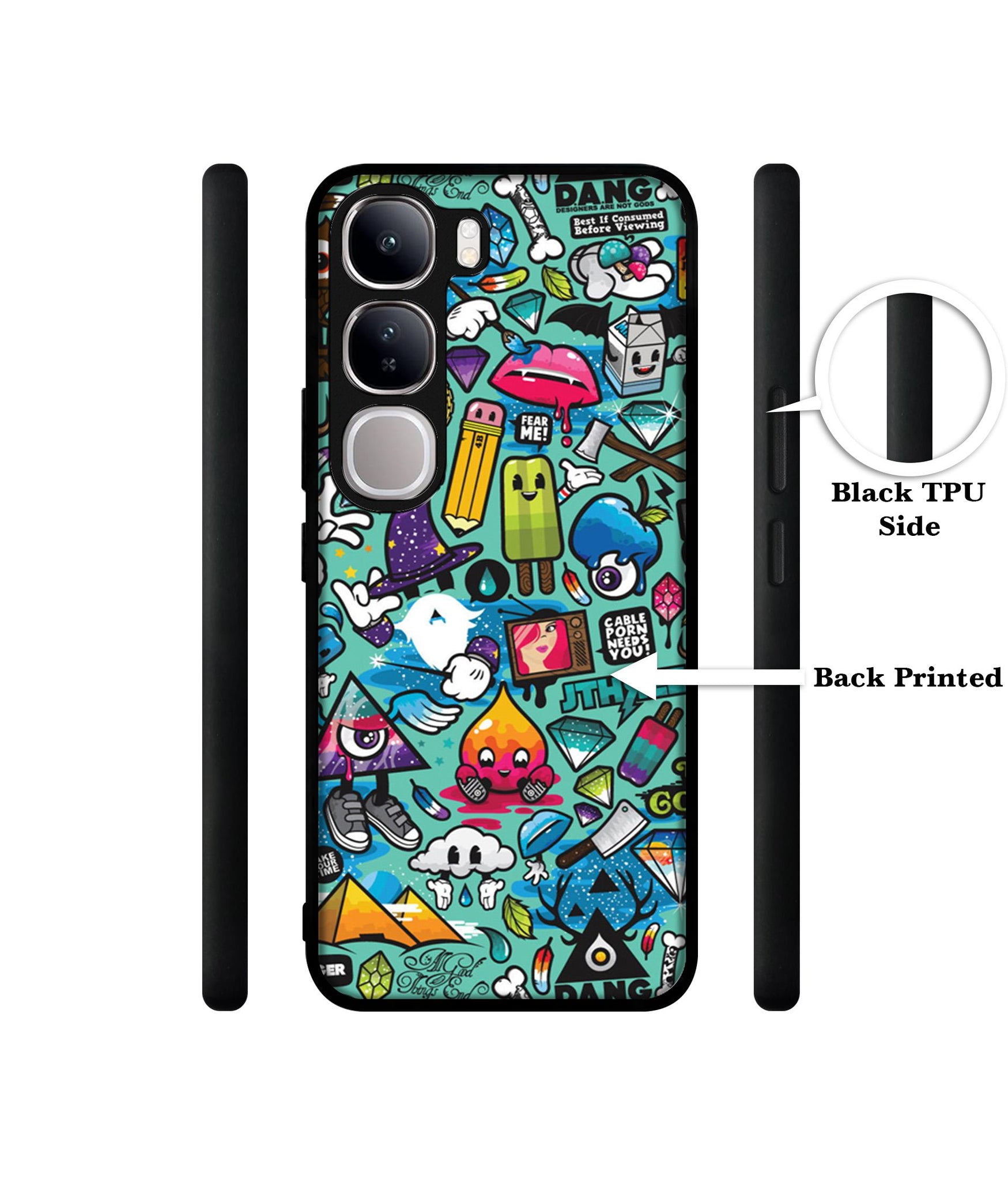 Crazy Design Designer 2D Printed Back Case Cover for Vivo Y300 5G / V40 Lite 5G