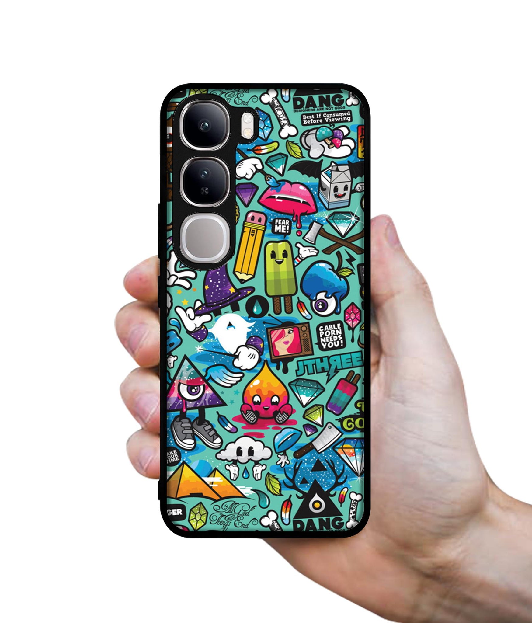 Crazy Design Designer 2D Printed Back Case Cover for Vivo Y300 5G / V40 Lite 5G