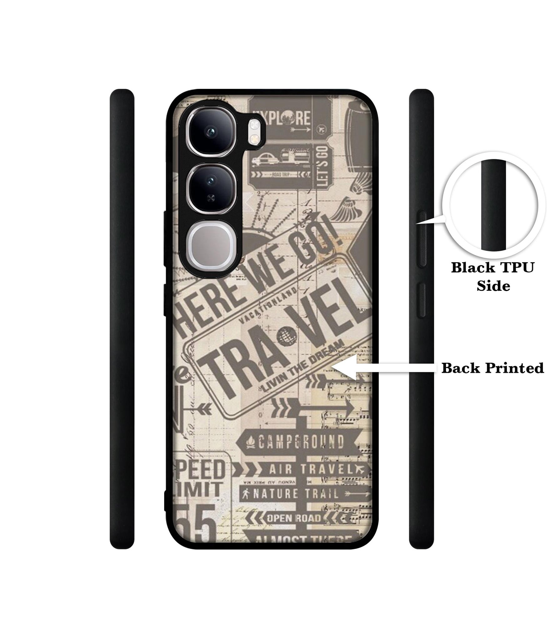 Travel Design Designer 2D Printed Back Case Cover for Vivo Y300 5G / V40 Lite 5G