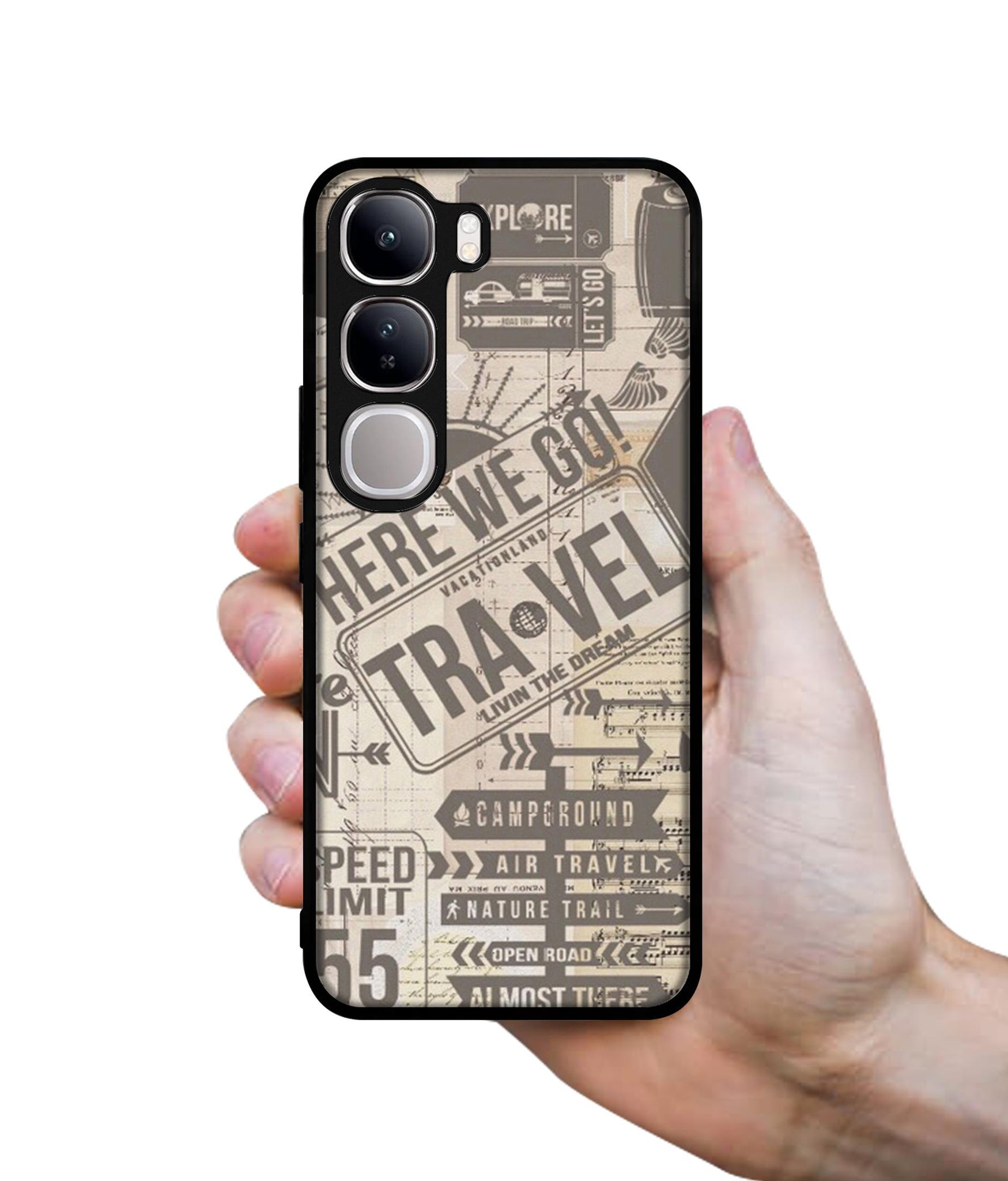 Travel Design Designer 2D Printed Back Case Cover for Vivo Y300 5G / V40 Lite 5G