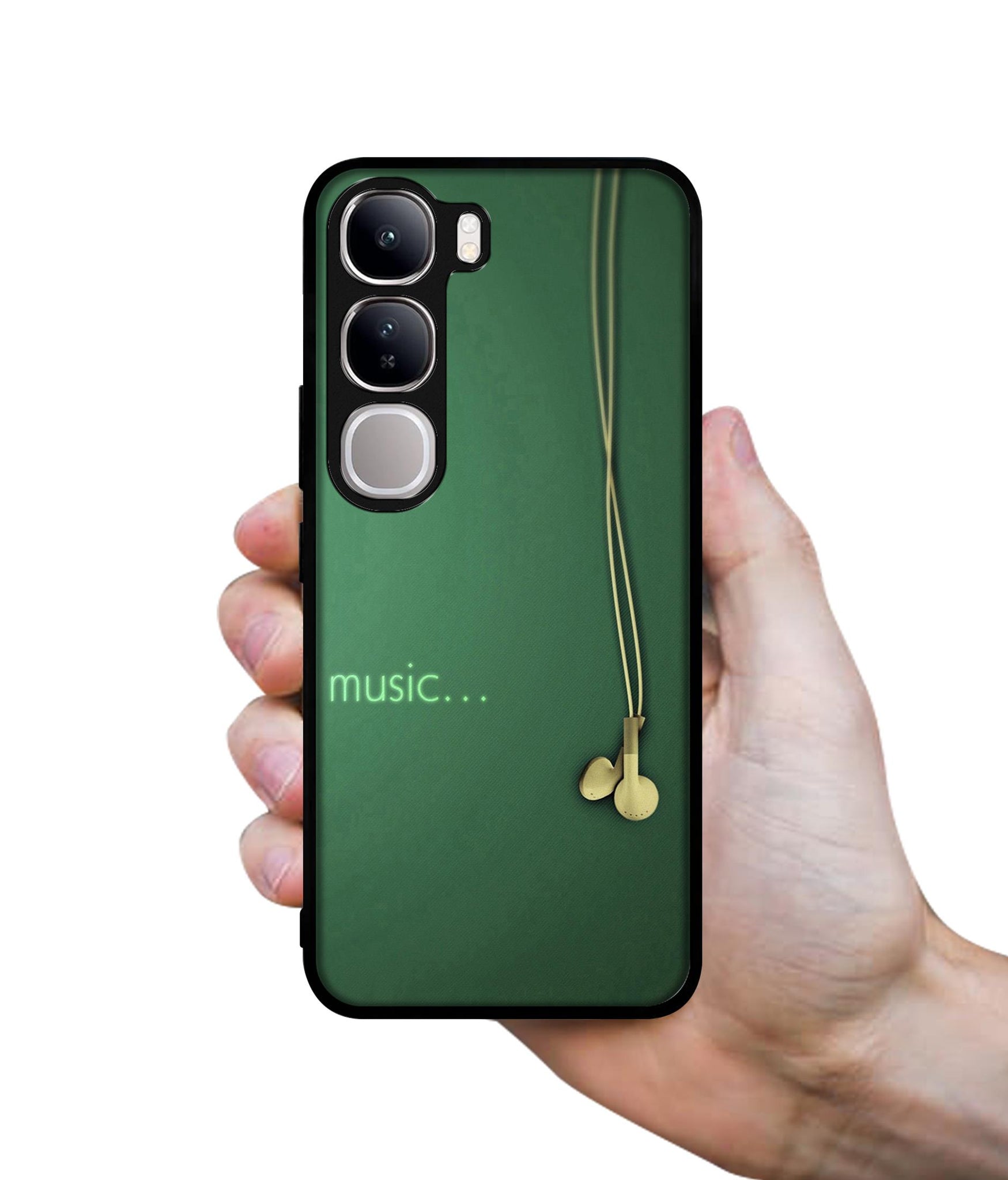 Headphone Music Design Designer 2D Printed Back Case Cover for Vivo Y300 5G / V40 Lite 5G