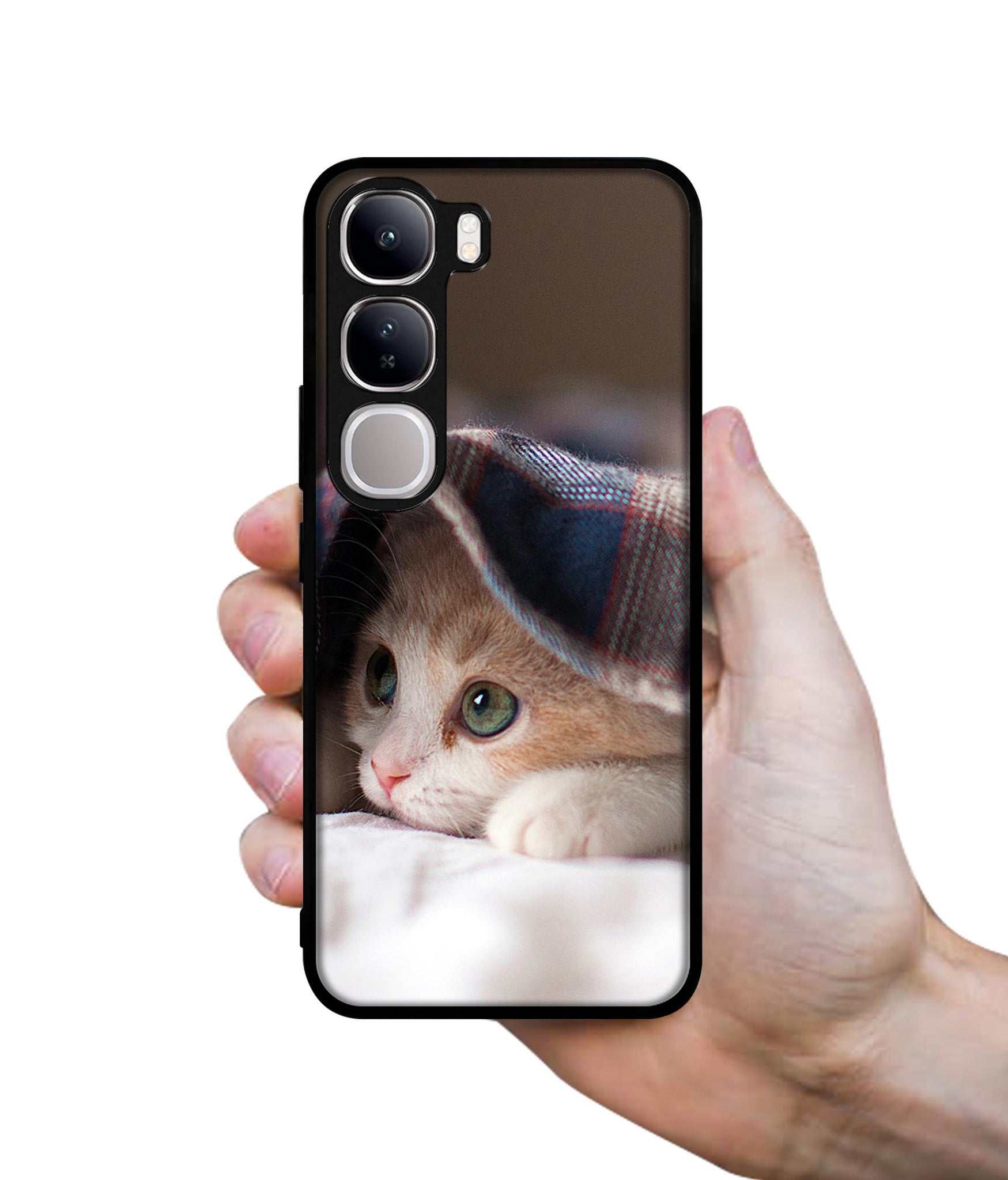 Sleepy Kitten Design Designer 2D Printed Back Case Cover for Vivo Y300 5G / V40 Lite 5G