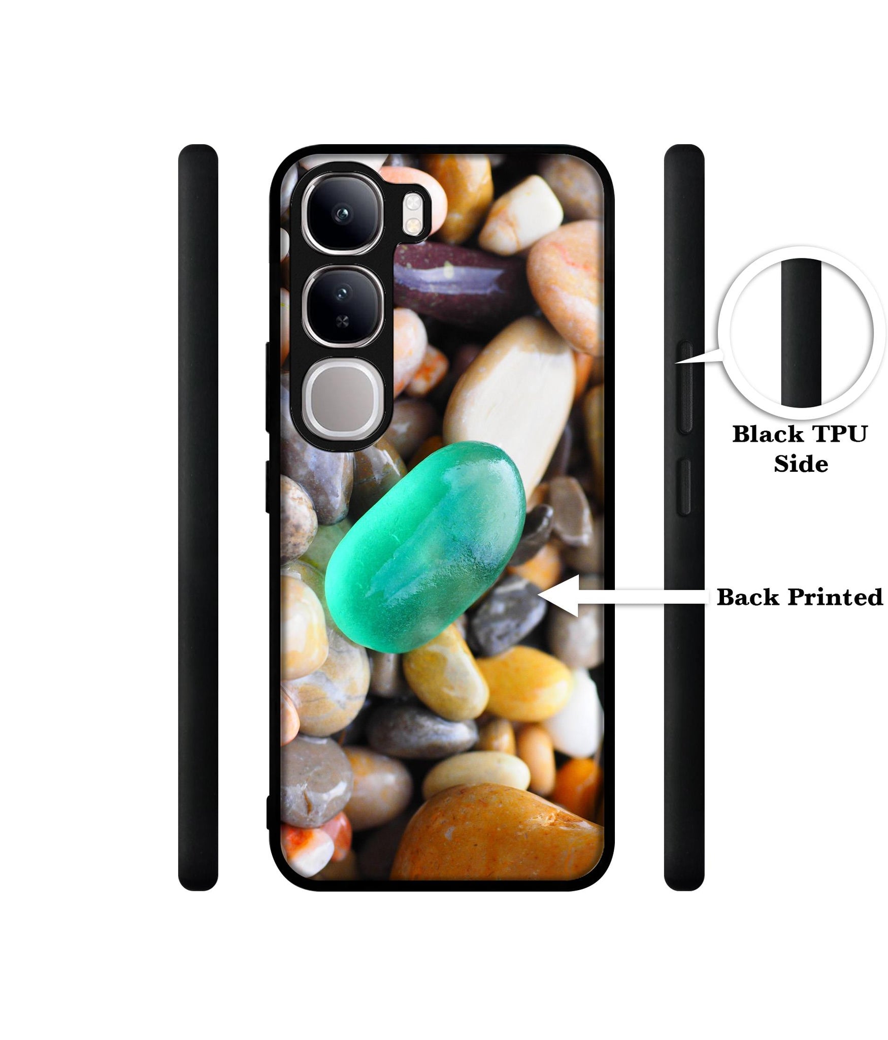 Sea Stones Design Designer 2D Printed Back Case Cover for Vivo Y300 5G / V40 Lite 5G