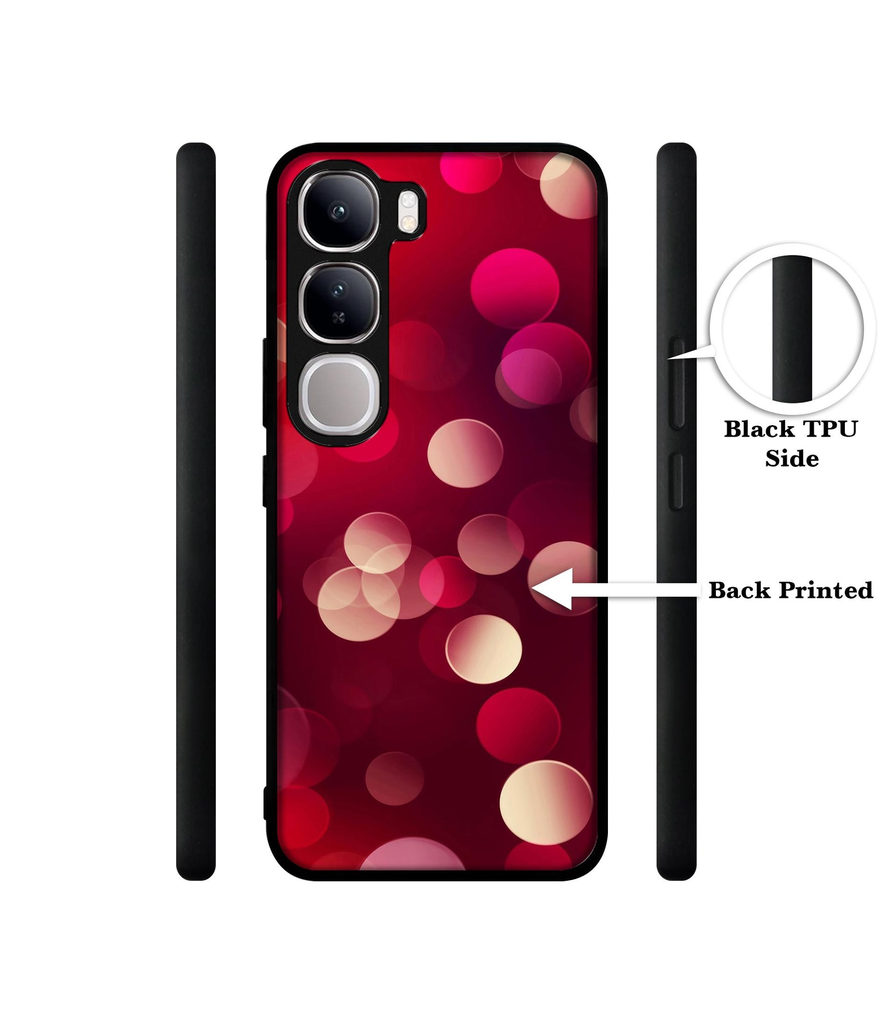 3D Circles Design Designer 2D Printed Back Case Cover for Vivo Y300 5G / V40 Lite 5G