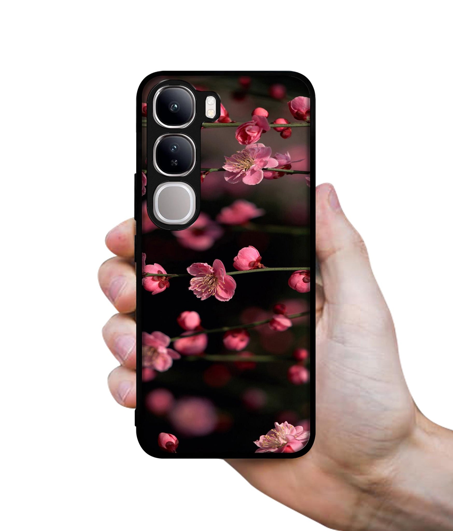 Pink Flowers Design Designer 2D Printed Back Case Cover for Vivo Y300 5G / V40 Lite 5G