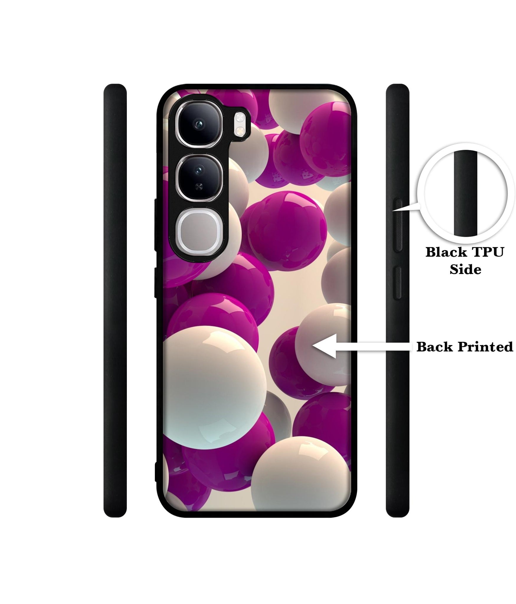 3D Balloons Design Designer 2D Printed Back Case Cover for Vivo Y300 5G / V40 Lite 5G