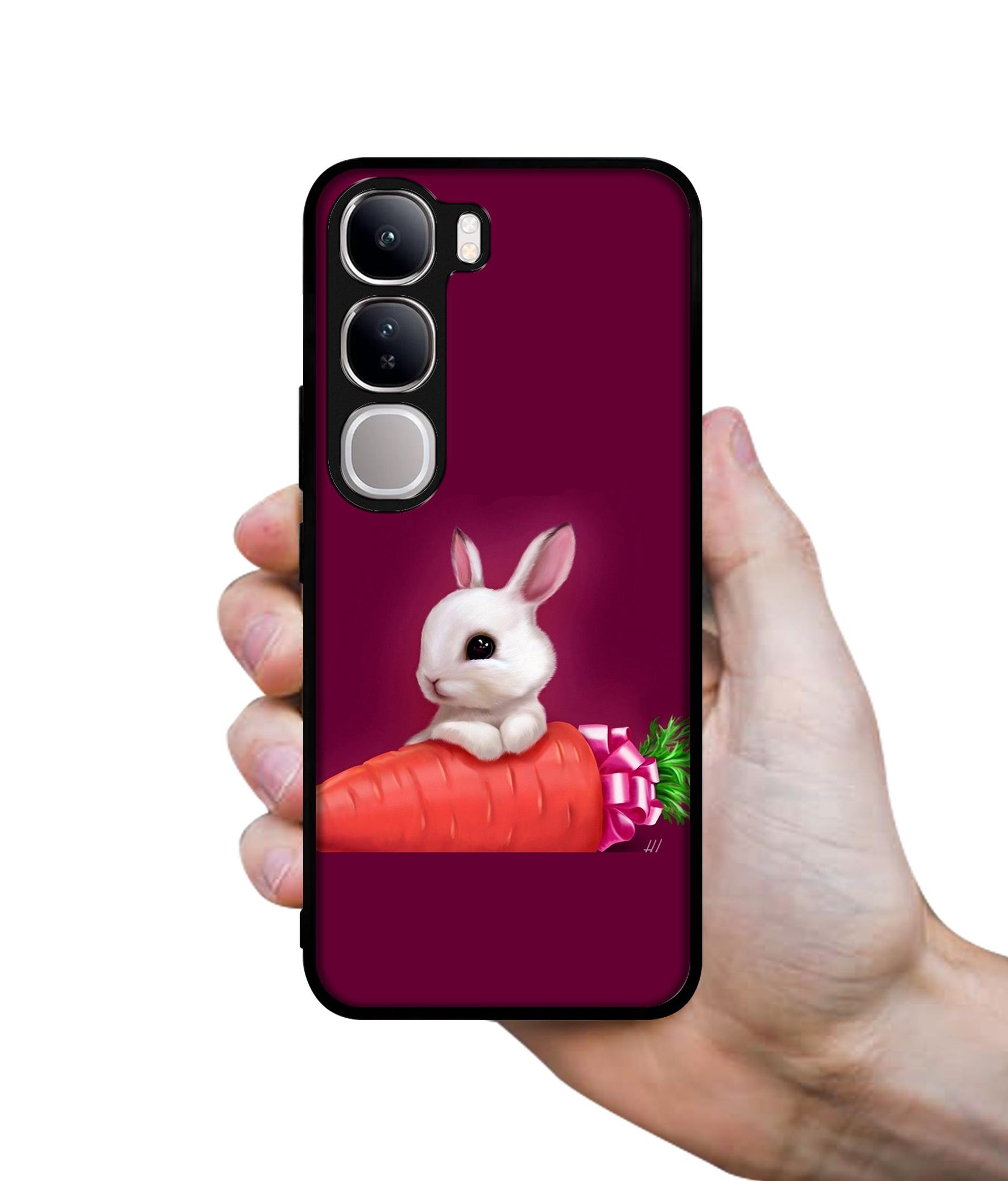 Bunny With Carrot Design Designer 2D Printed Back Case Cover for Vivo Y300 5G / V40 Lite 5G