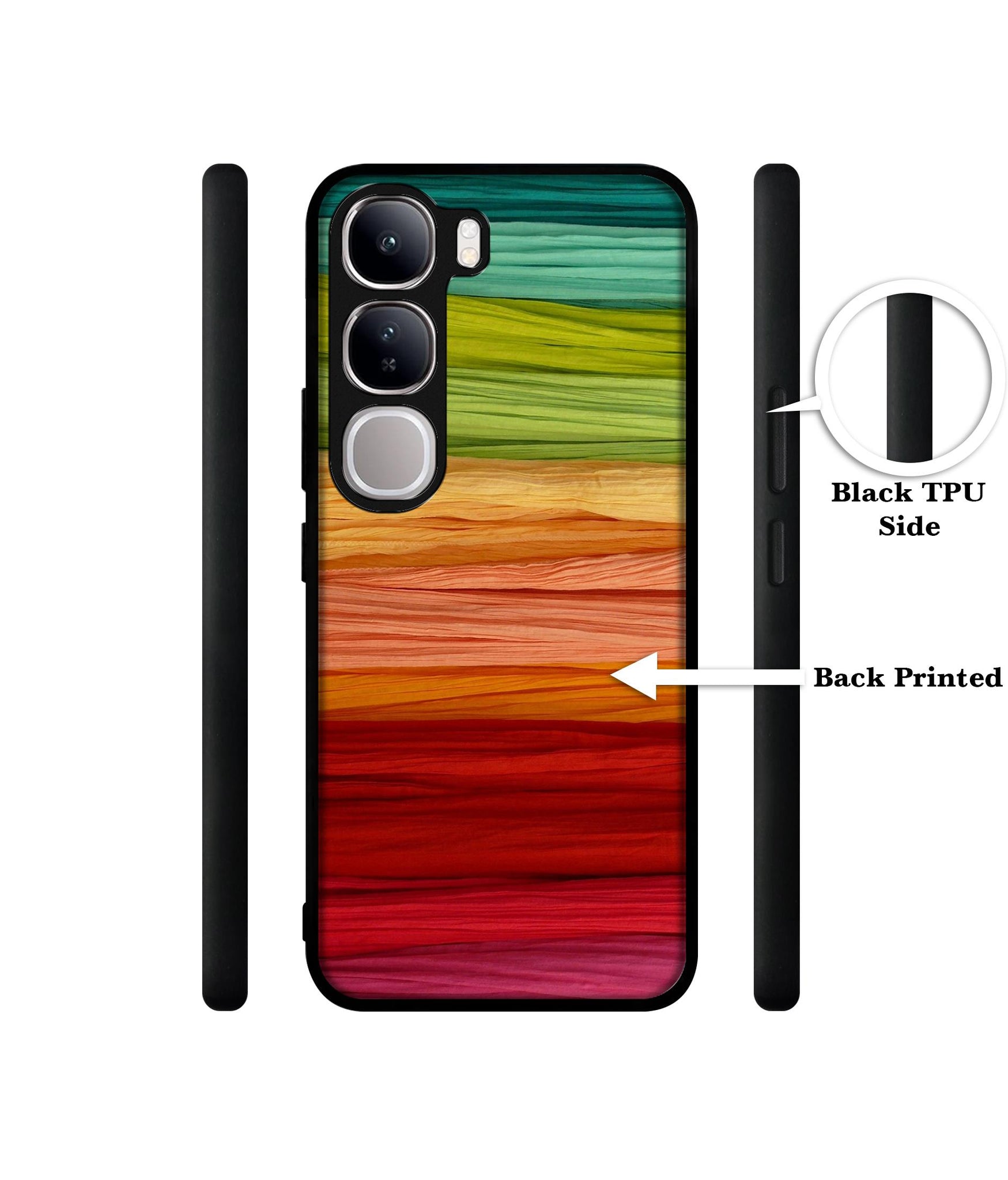 Colorful Thread Design Designer 2D Printed Back Case Cover for Vivo Y300 5G / V40 Lite 5G