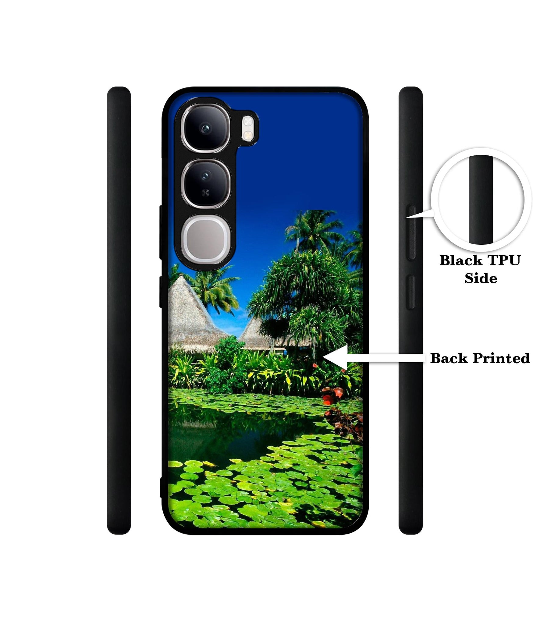 Tropics Water Design Designer 2D Printed Back Case Cover for Vivo Y300 5G / V40 Lite 5G