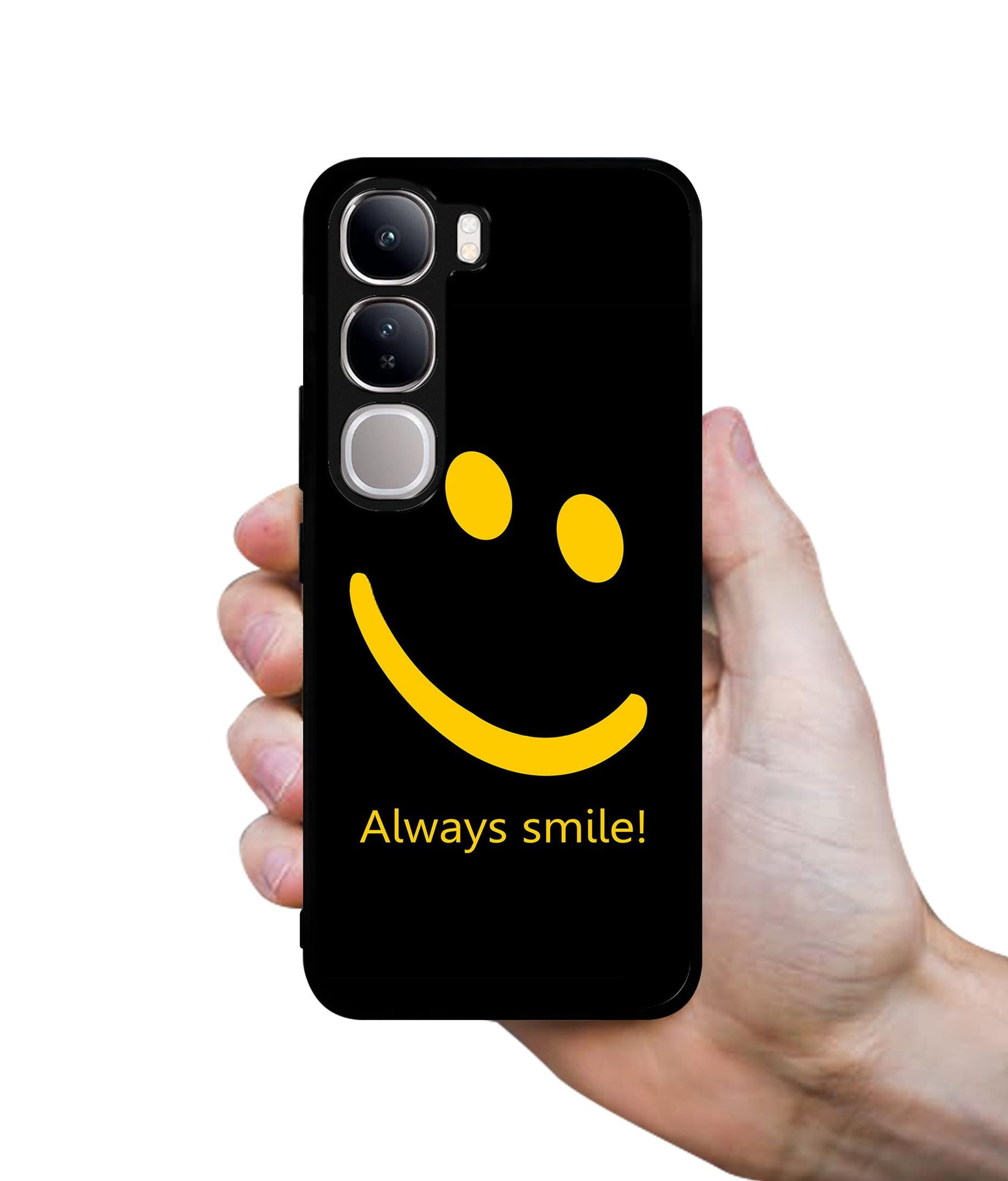 Always Smile Quote Design Designer 2D Printed Back Case Cover for Vivo Y300 5G / V40 Lite 5G