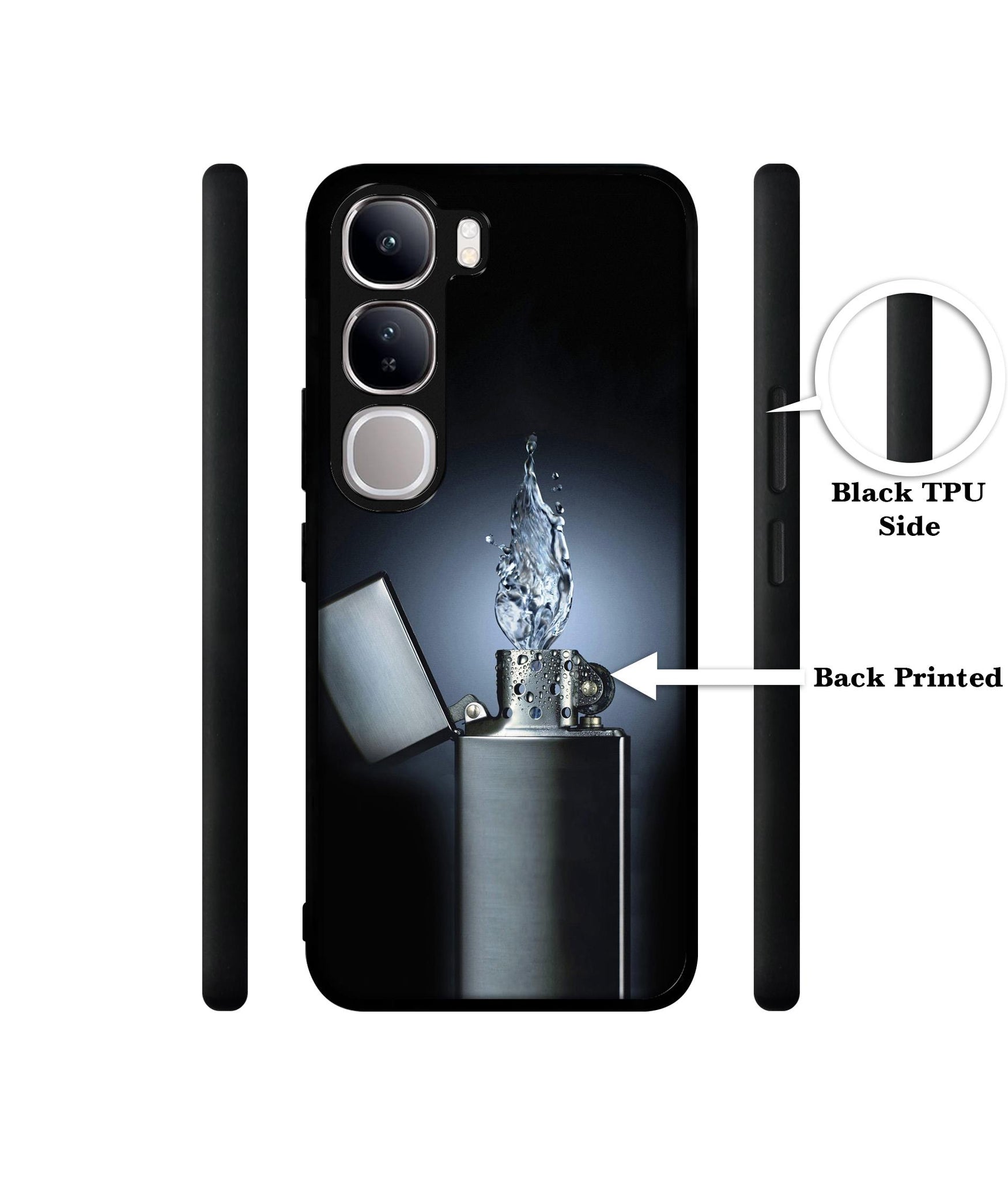 Water Lighter Design Designer 2D Printed Back Case Cover for Vivo Y300 5G / V40 Lite 5G