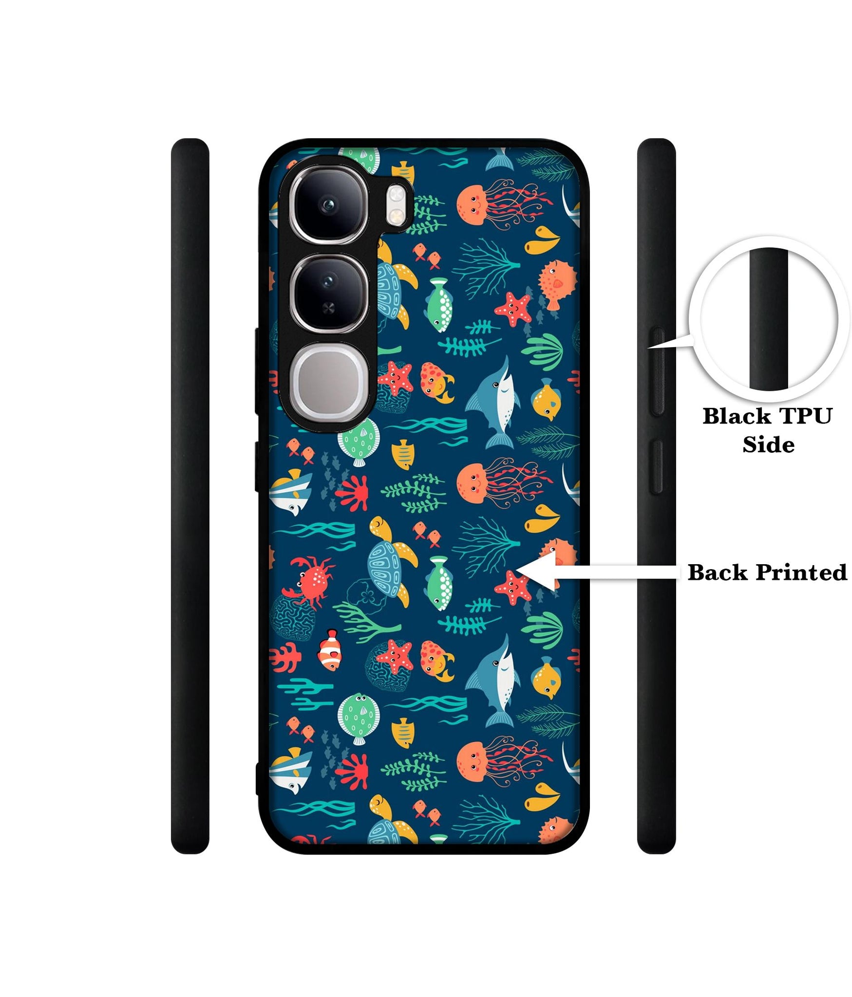 Aquarium Texture Design Designer 2D Printed Back Case Cover for Vivo Y300 5G / V40 Lite 5G