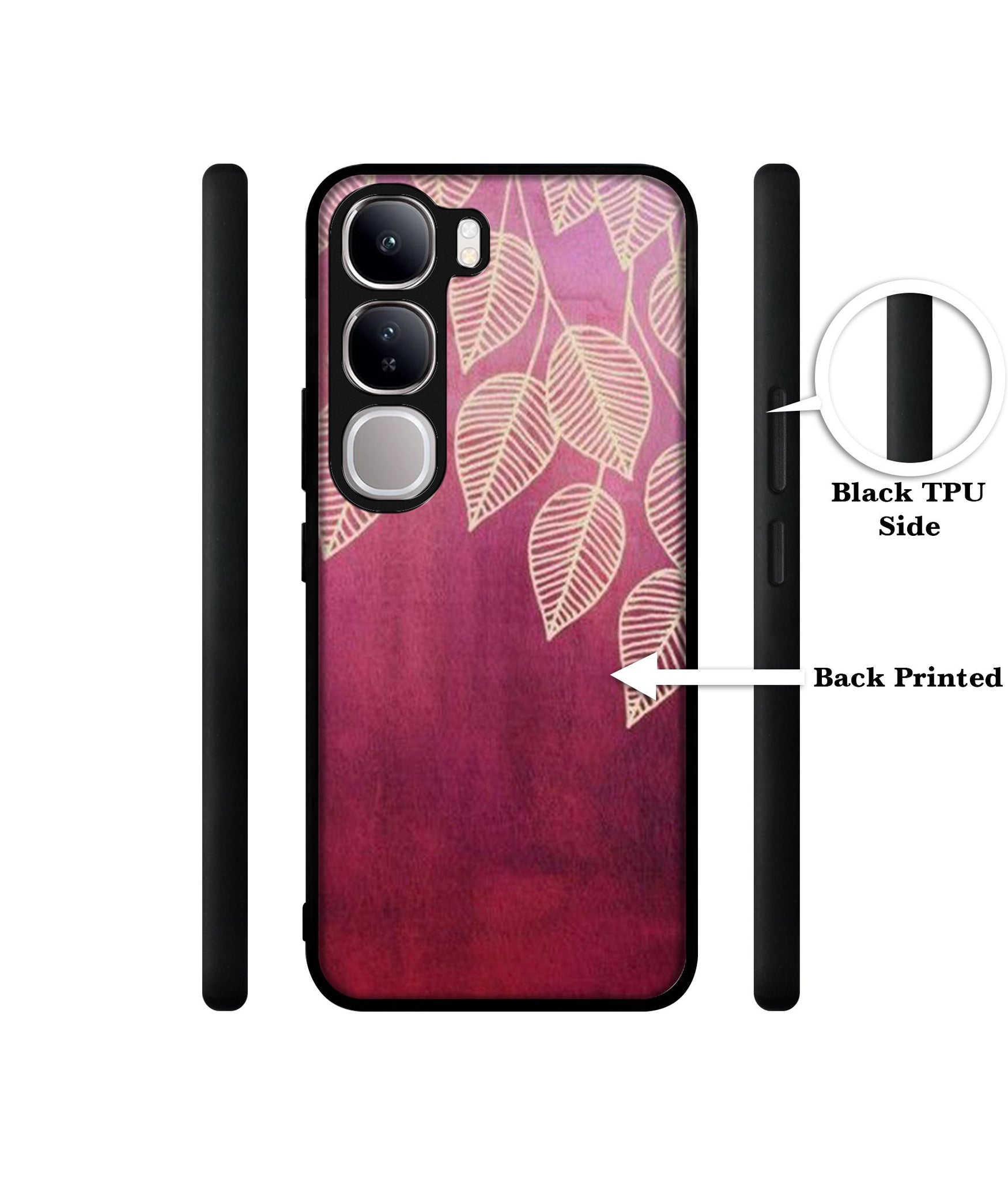 Leaf Pattern Design Designer 2D Printed Back Case Cover for Vivo Y300 5G / V40 Lite 5G