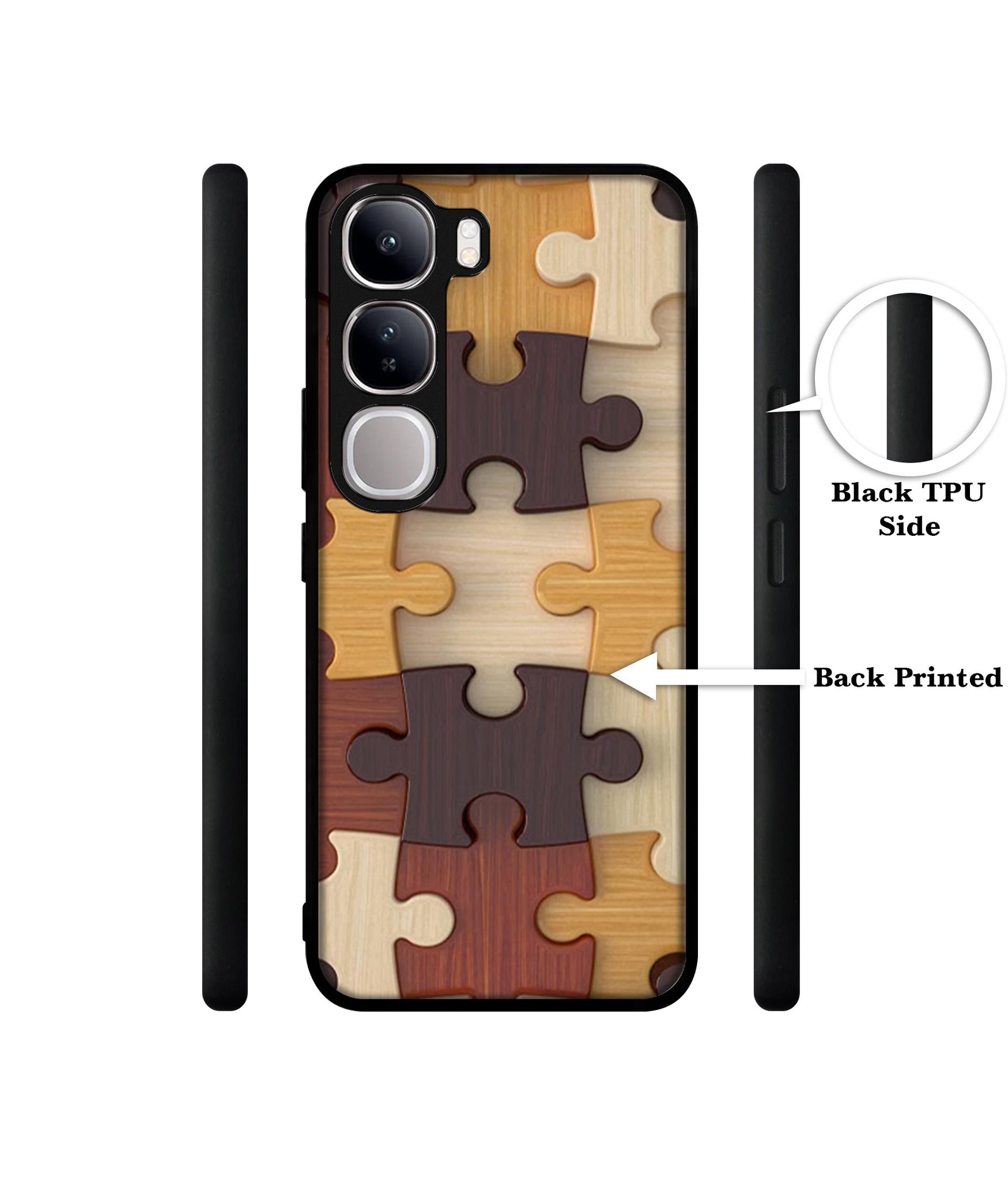 Puzzle Pattern Design Designer 2D Printed Back Case Cover for Vivo Y300 5G / V40 Lite 5G