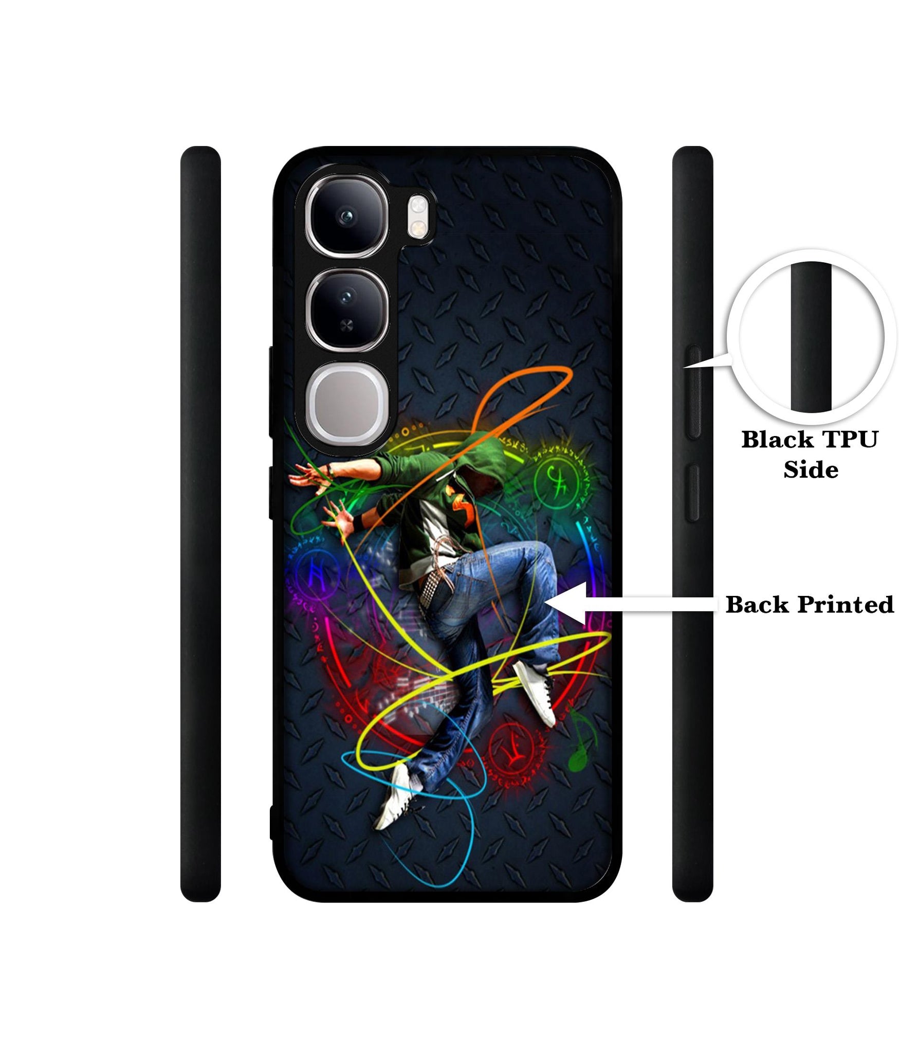 Boy With Music Design Designer 2D Printed Back Case Cover for Vivo Y300 5G / V40 Lite 5G