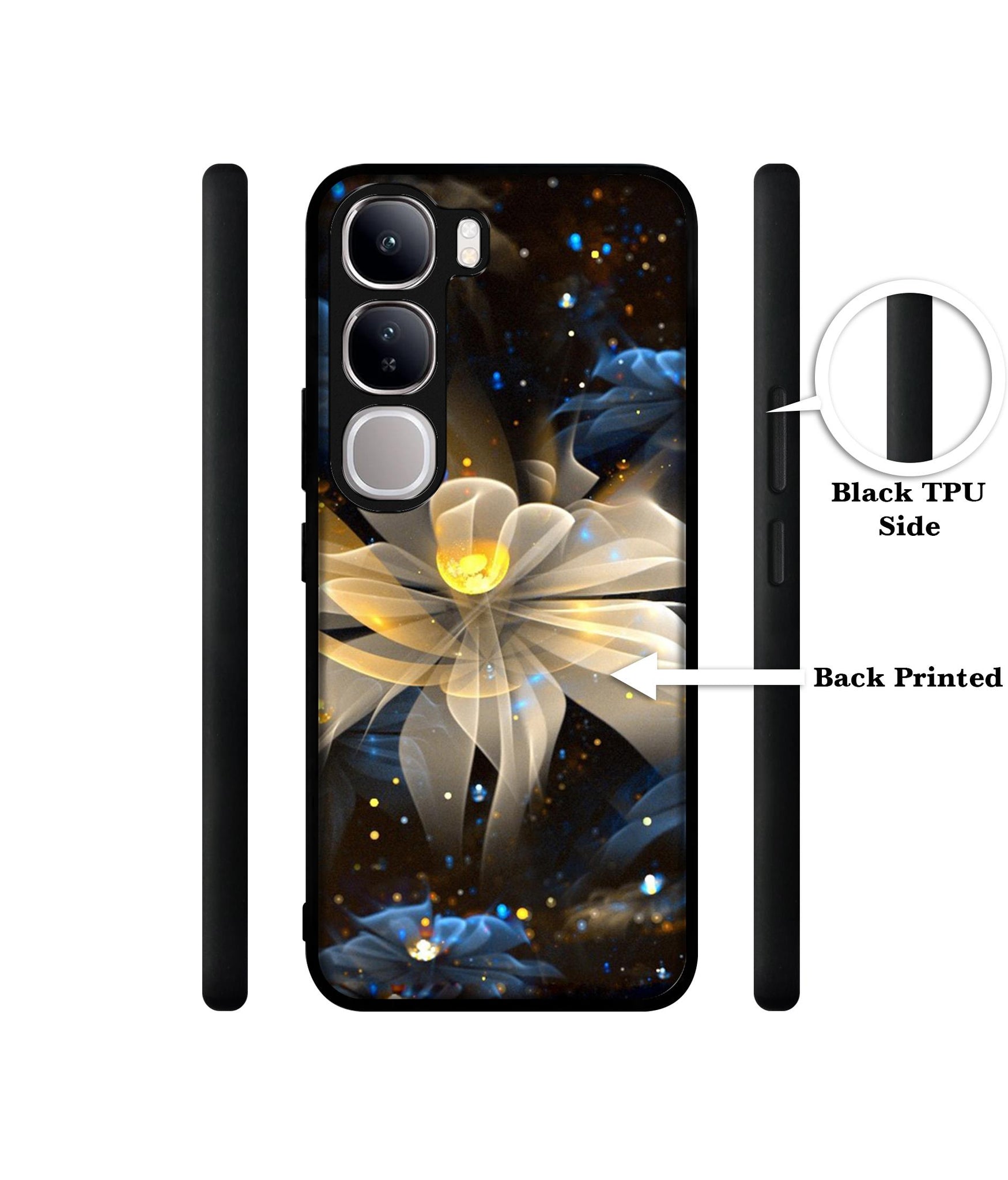 Art Flower Design Designer 2D Printed Back Case Cover for Vivo Y300 5G / V40 Lite 5G