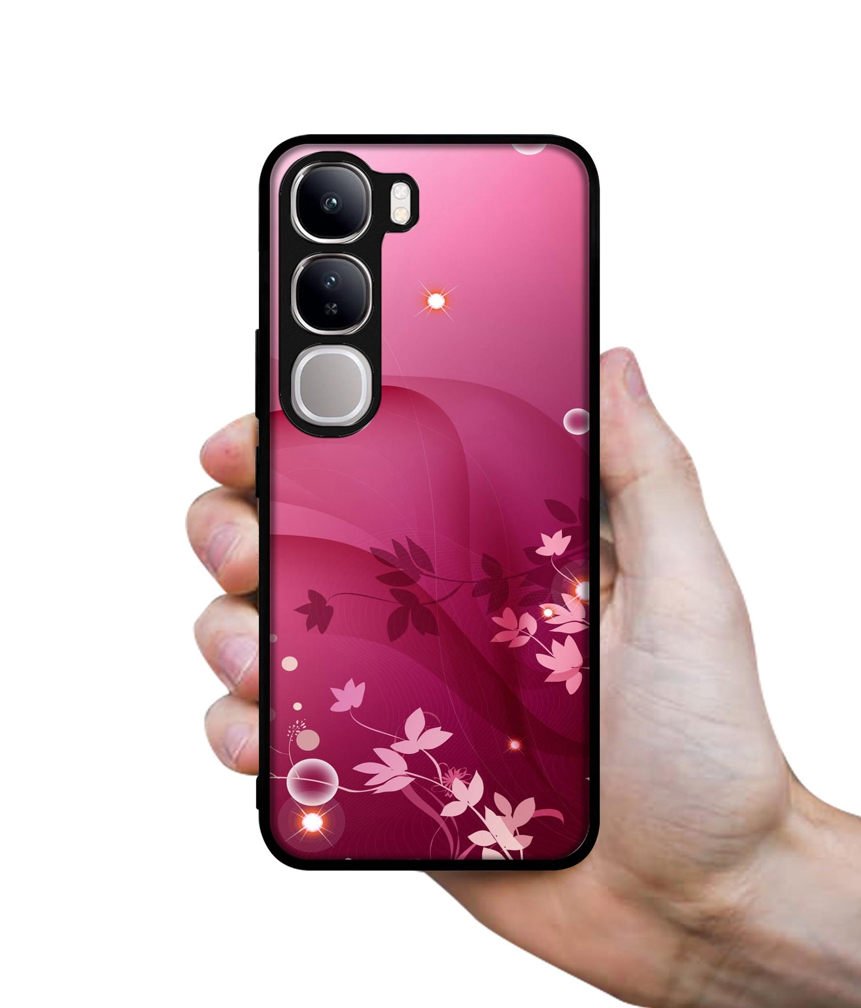 Pink Abstract Design Designer 2D Printed Back Case Cover for Vivo Y300 5G / V40 Lite 5G