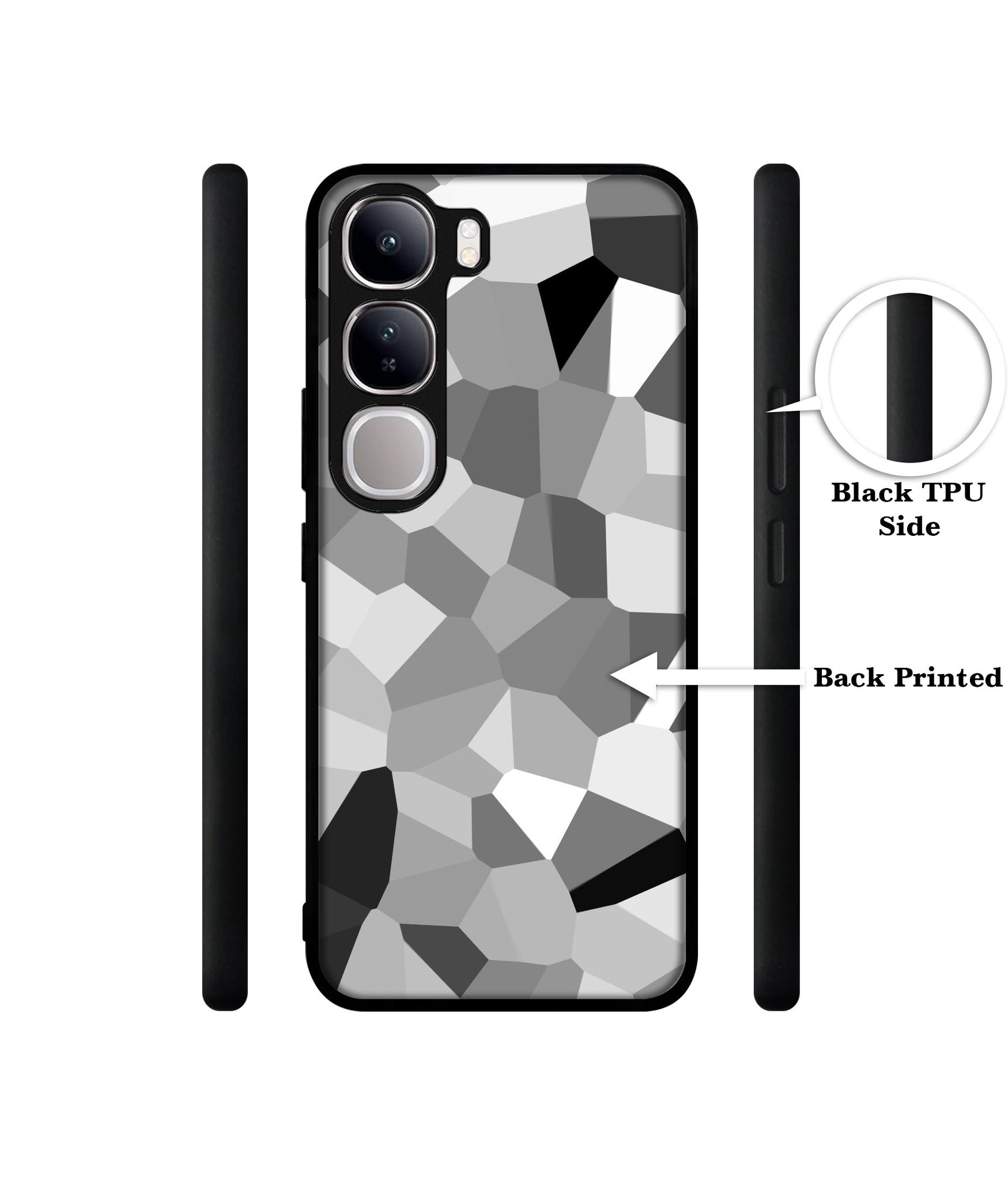 Black & White Mathematical Shape Design Designer 2D Printed Back Case Cover for Vivo Y300 5G / V40 Lite 5G