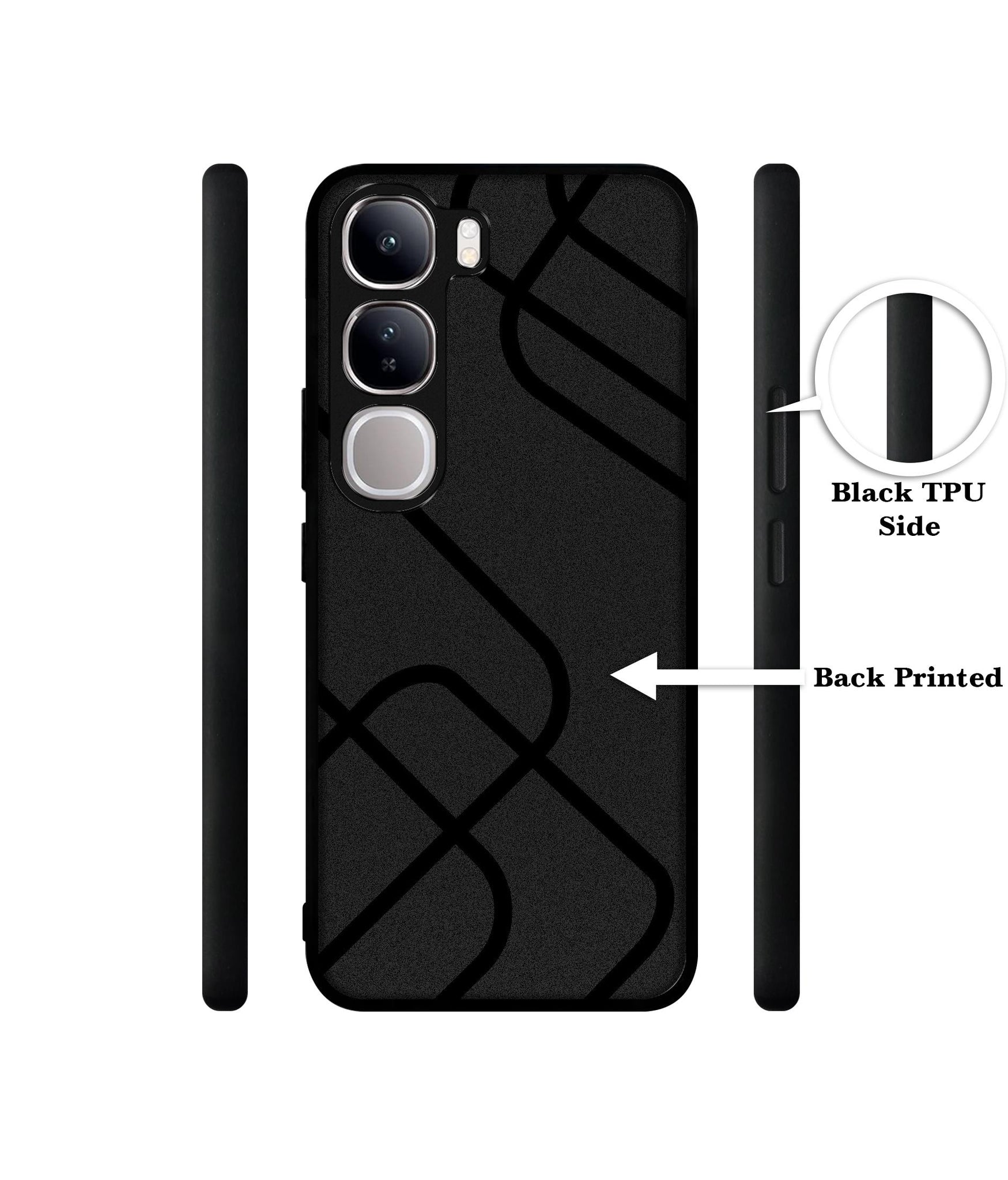 Zig-Zag Black Line Design Designer 2D Printed Back Case Cover for Vivo Y300 5G / V40 Lite 5G