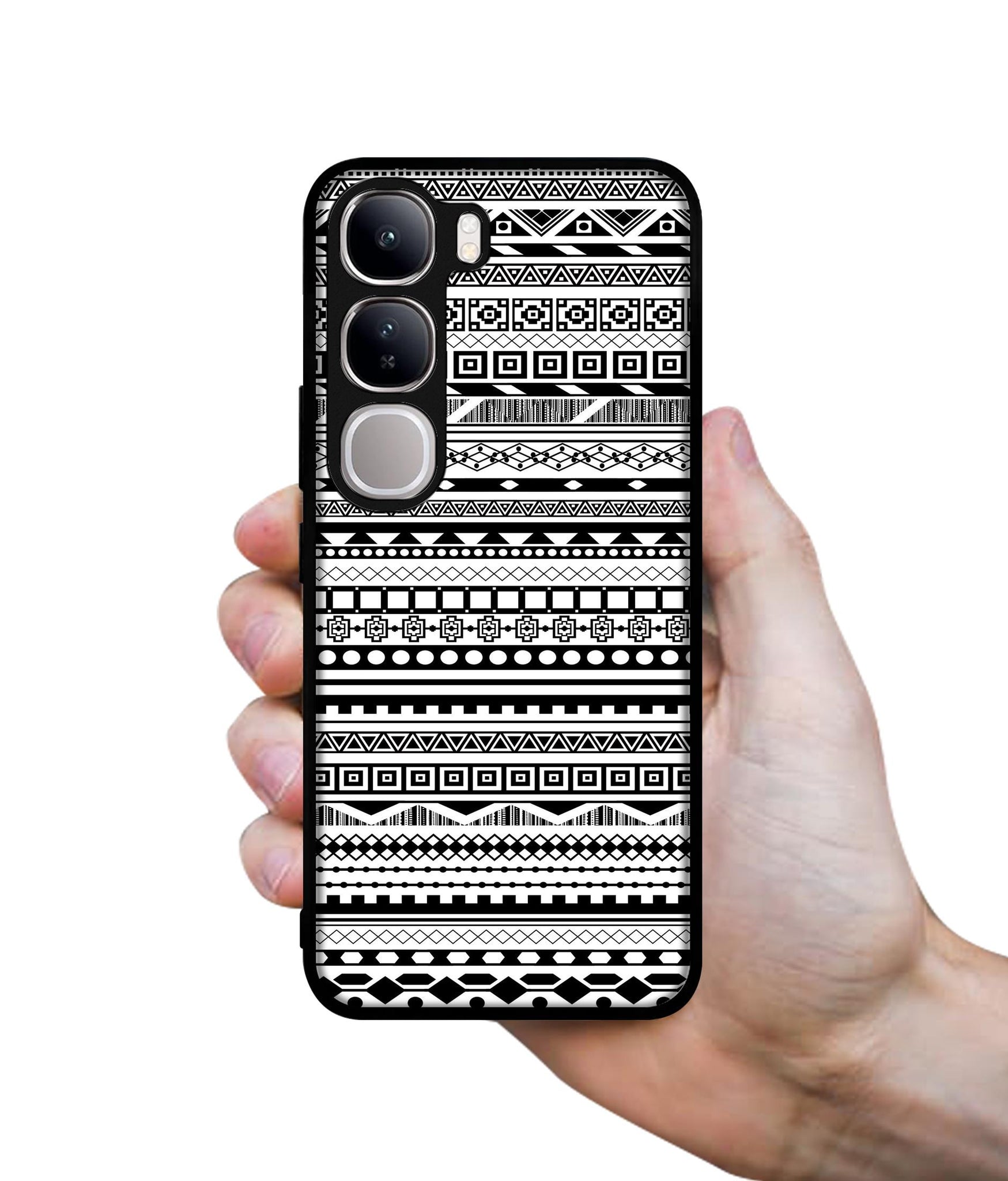 Black & White Patterns Design Designer 2D Printed Back Case Cover for Vivo Y300 5G / V40 Lite 5G