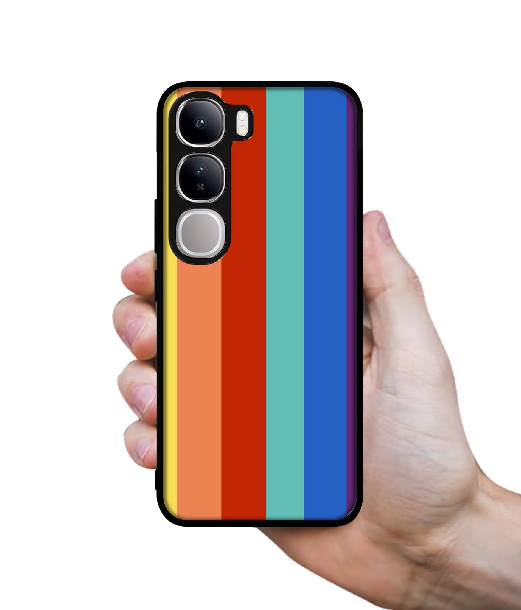Rainbow Colors Design Designer 2D Printed Back Case Cover for Vivo Y300 5G / V40 Lite 5G