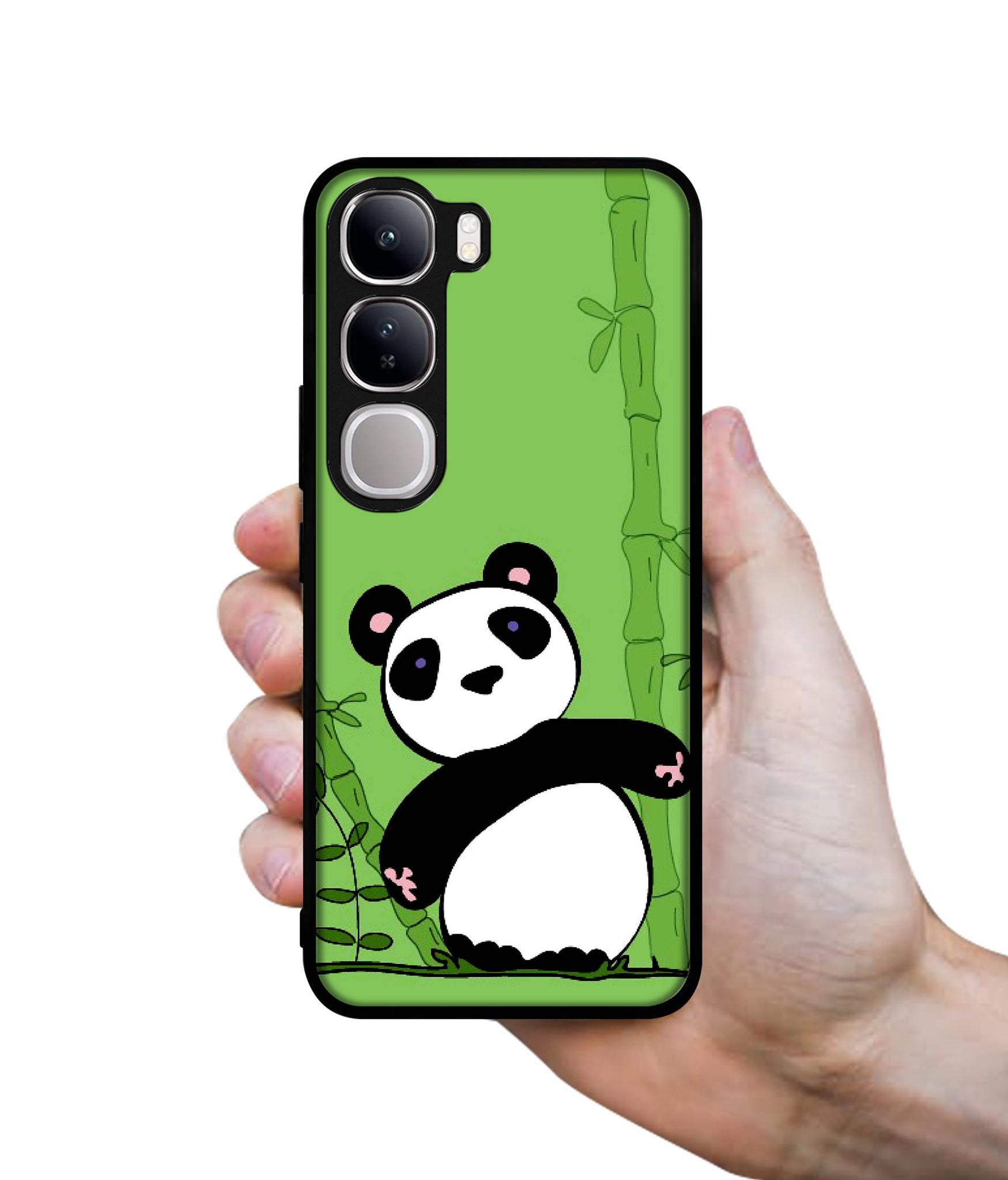 Panda with Bamboo Design Designer 2D Printed Back Case Cover for Vivo Y300 5G / V40 Lite 5G
