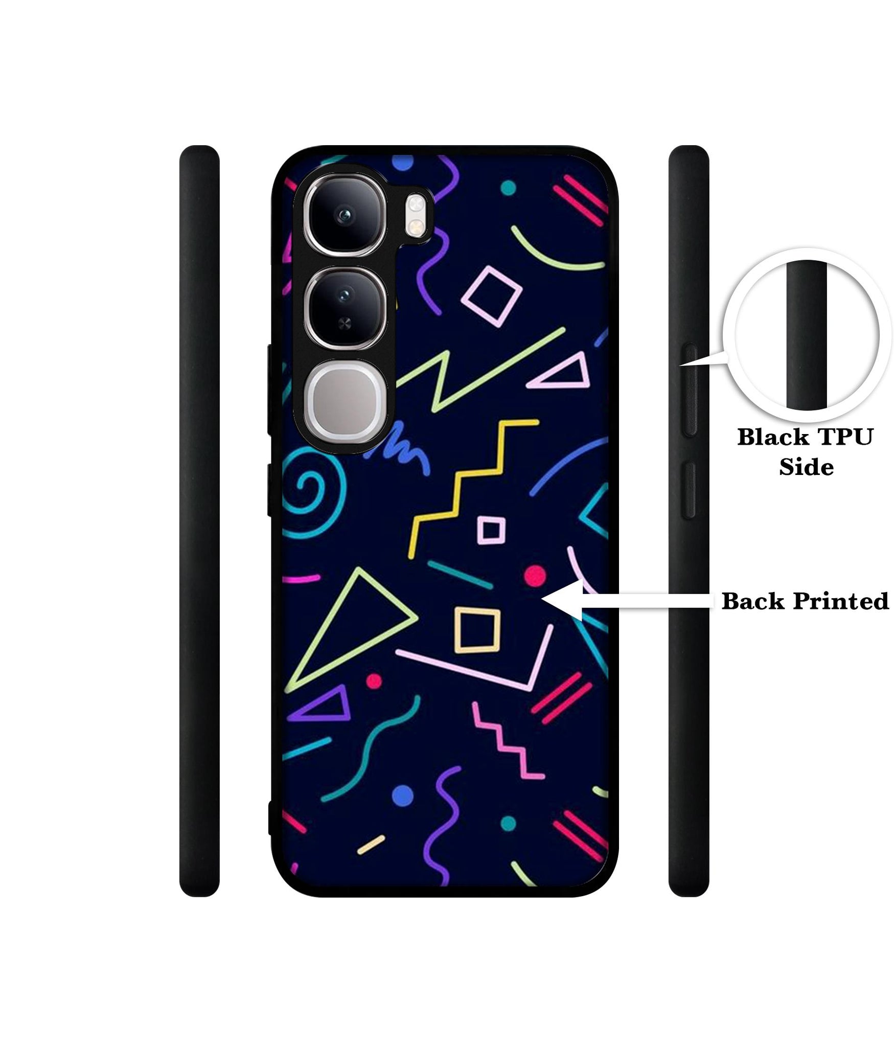 Retro Abstract Design Designer 2D Printed Back Case Cover for Vivo Y300 5G / V40 Lite 5G