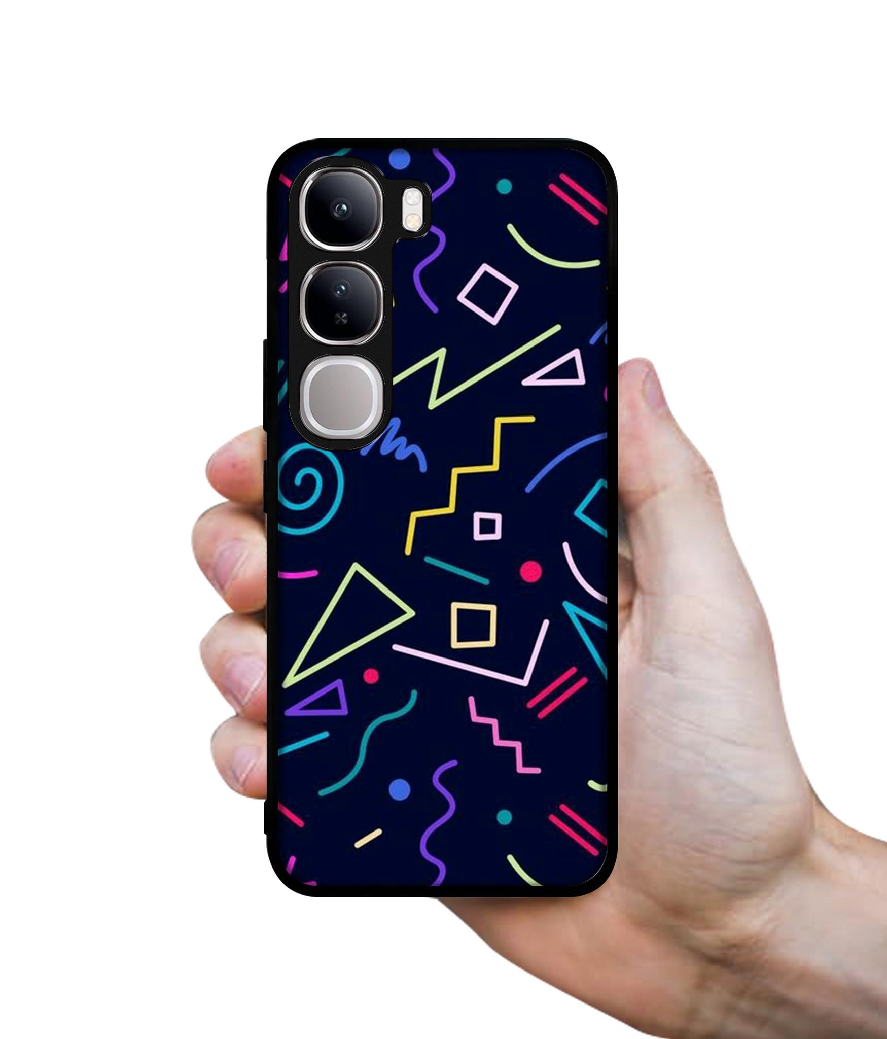 Retro Abstract Design Designer 2D Printed Back Case Cover for Vivo Y300 5G / V40 Lite 5G