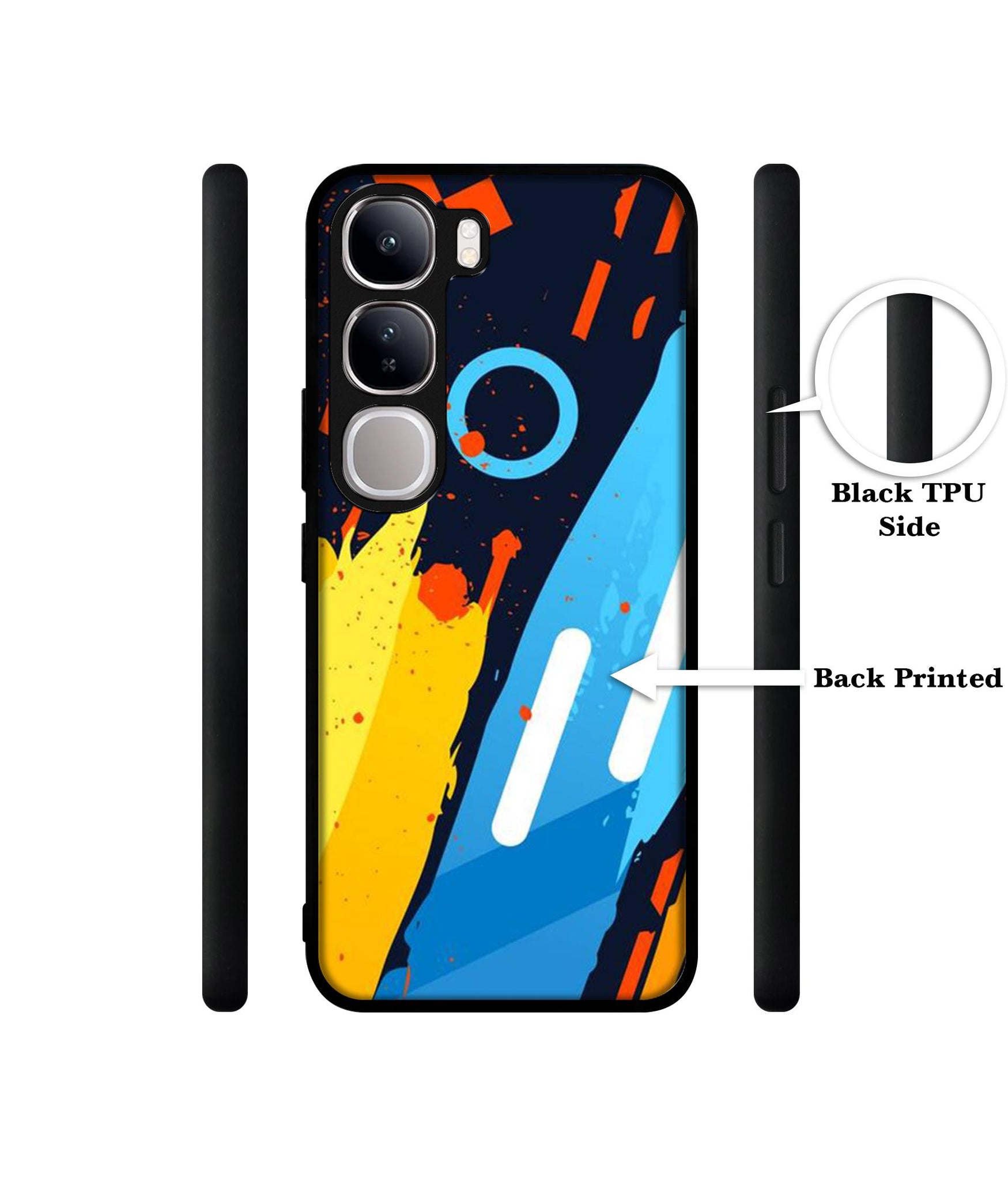 Abstract Stripes Geometric Figures Design Designer 2D Printed Back Case Cover for Vivo Y300 5G / V40 Lite 5G