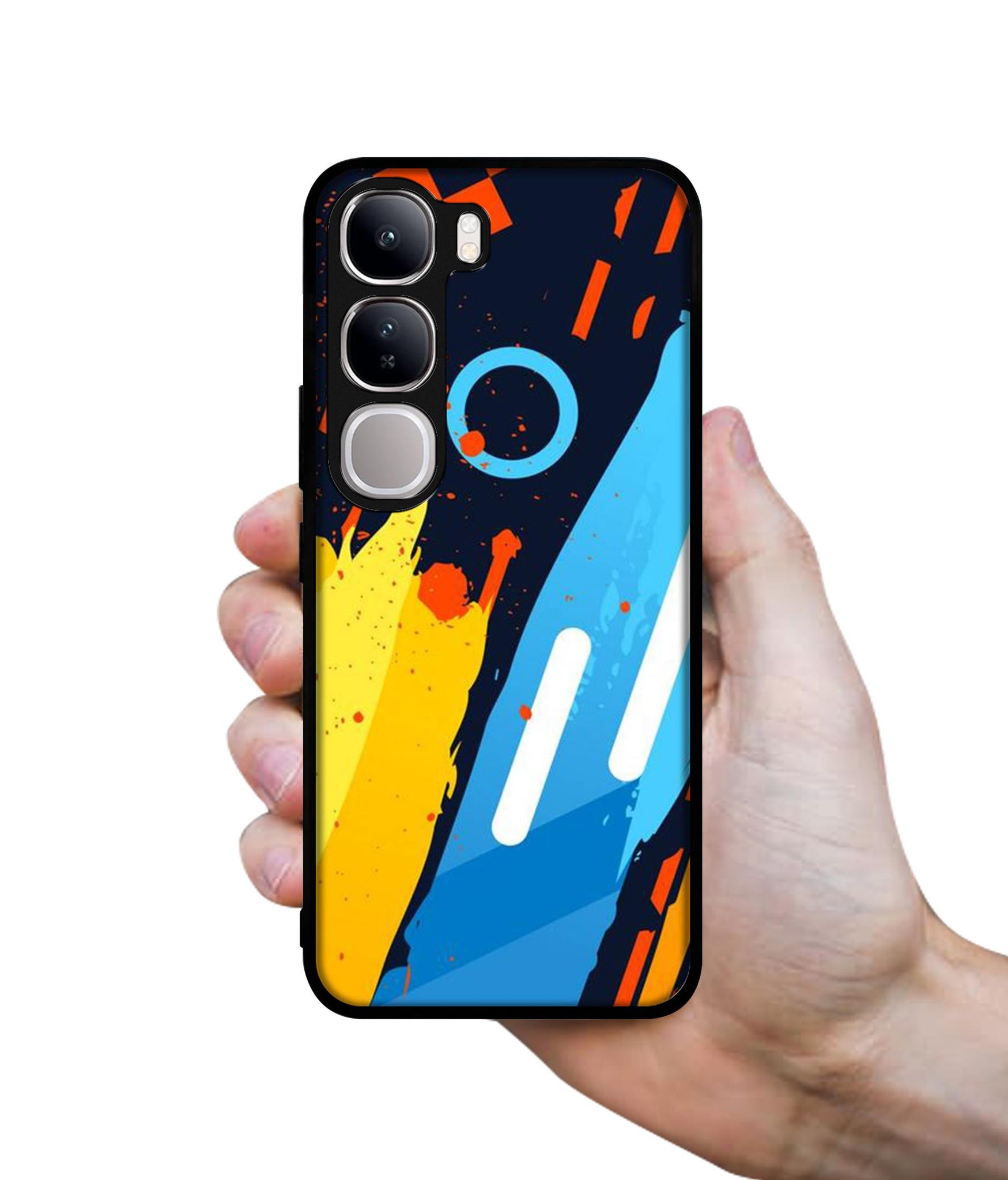 Abstract Stripes Geometric Figures Design Designer 2D Printed Back Case Cover for Vivo Y300 5G / V40 Lite 5G
