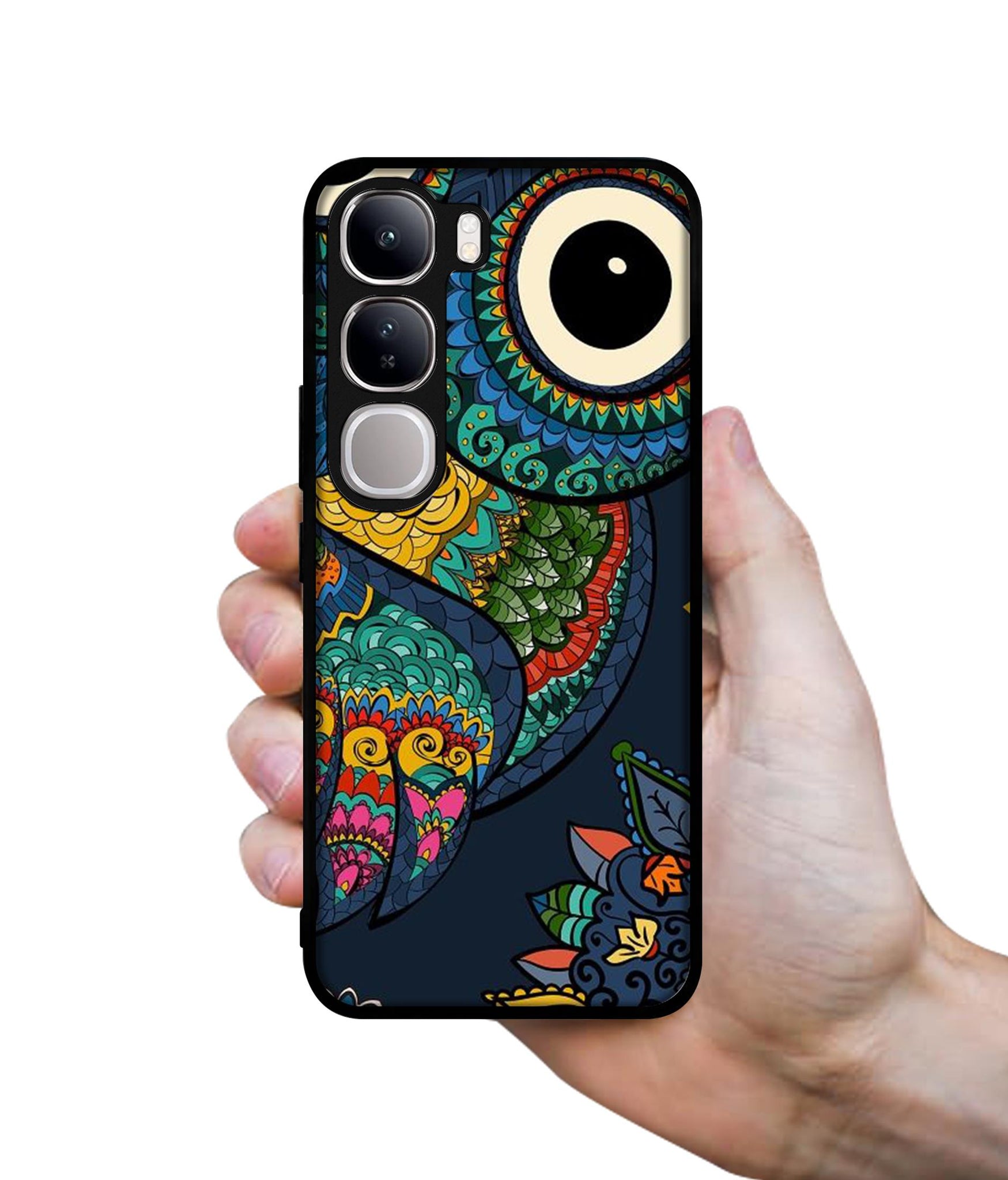 Owl Illustration Design Designer 2D Printed Back Case Cover for Vivo Y300 5G / V40 Lite 5G
