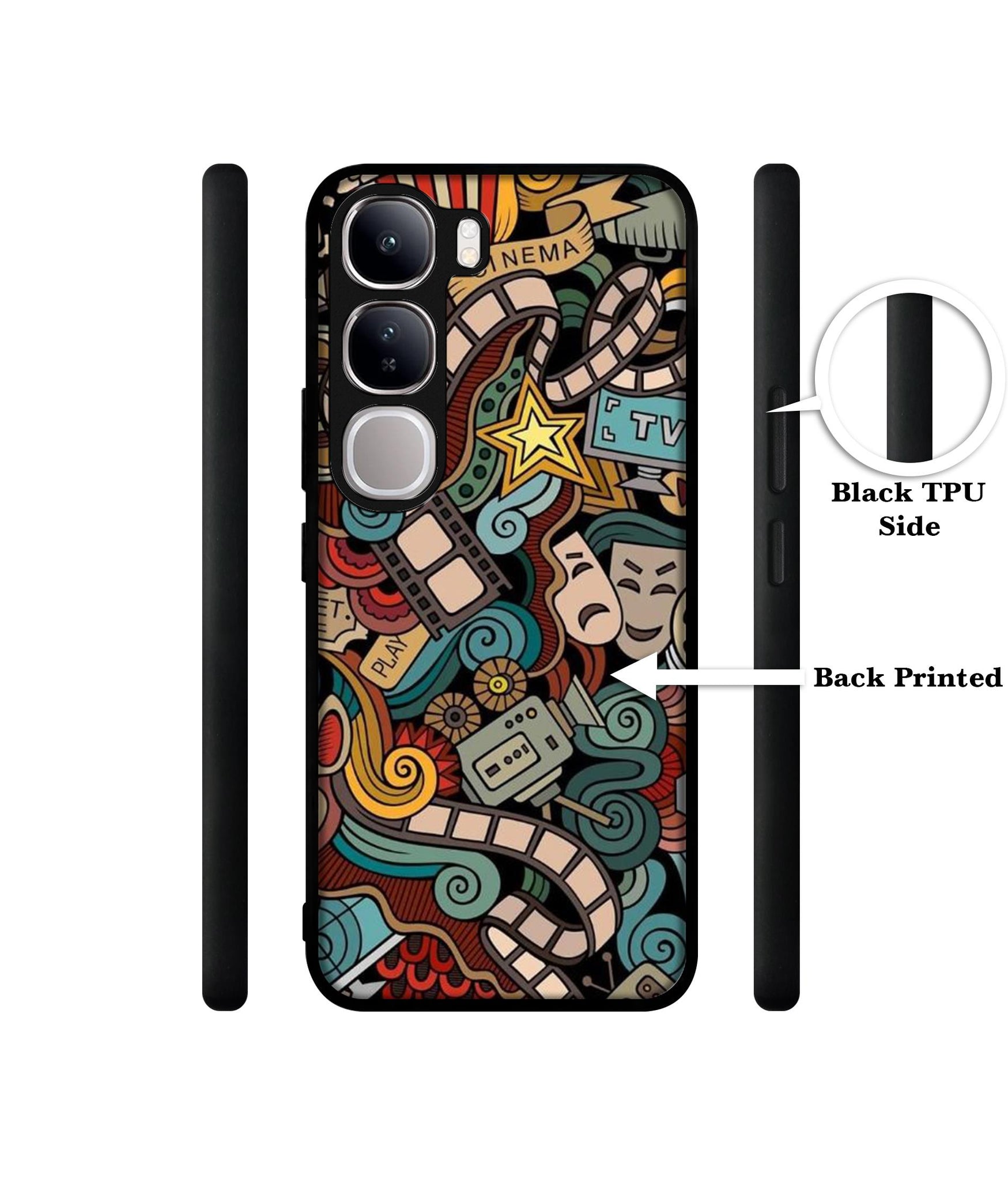 Movies Design Designer 2D Printed Back Case Cover for Vivo Y300 5G / V40 Lite 5G