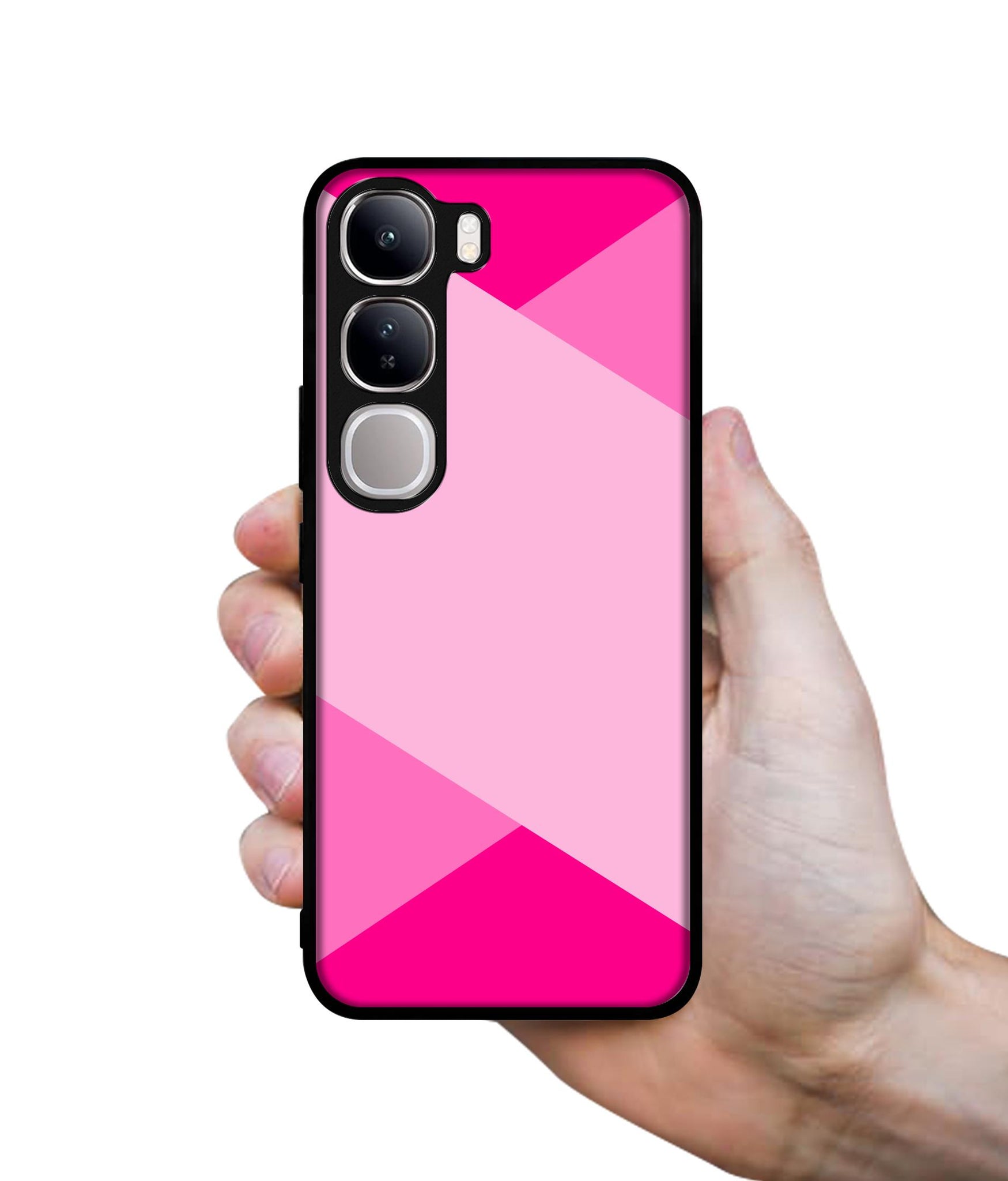 Pink Cross Vector Design Designer 2D Printed Back Case Cover for Vivo Y300 5G / V40 Lite 5G